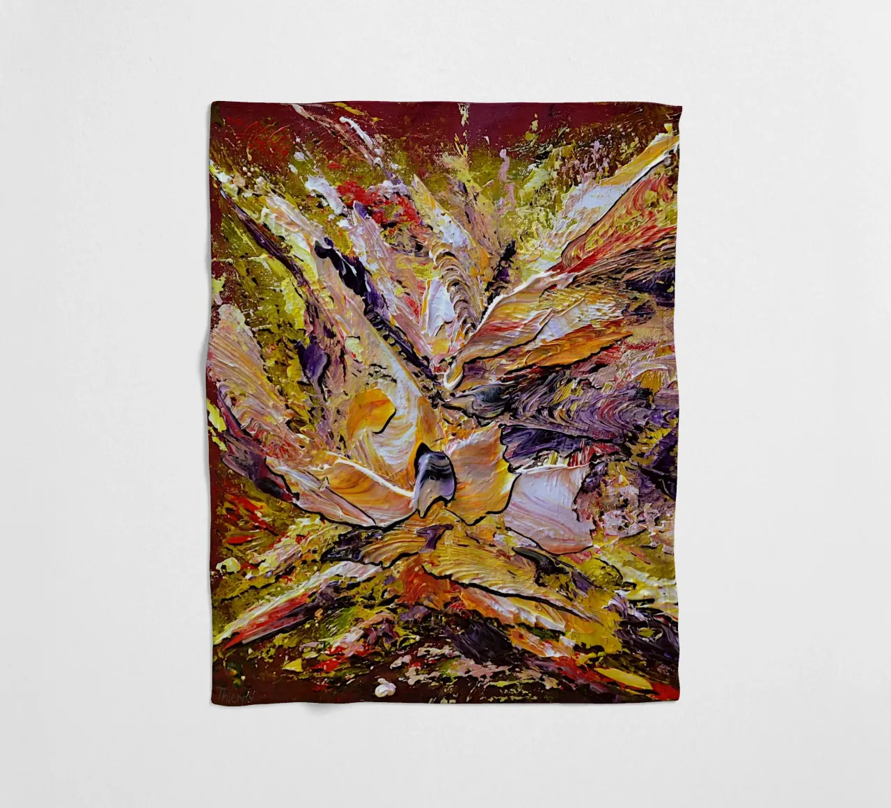 INNERES LICHT Fleecedecke von Thierry Vobmann Abstract painting