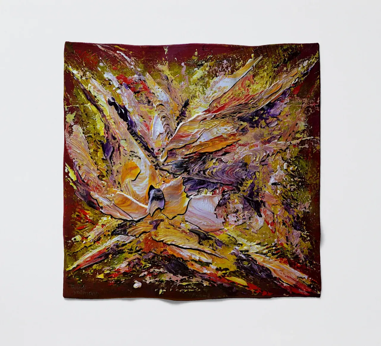 INNERES LICHT Fleecedecke von Thierry Vobmann Abstract painting