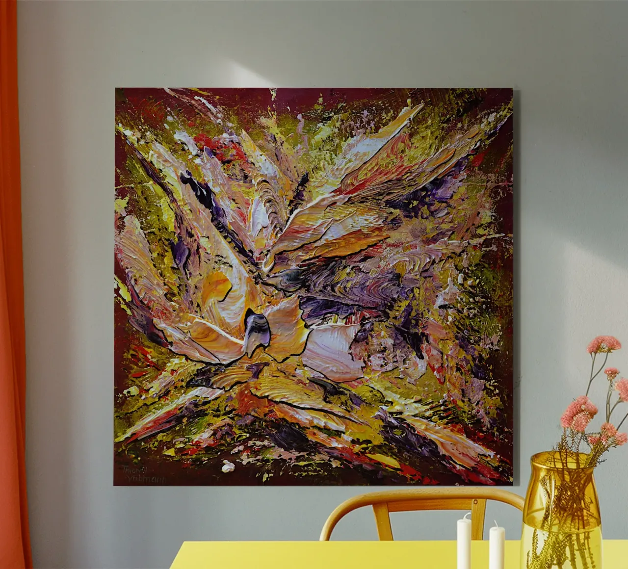 LUCE INTERNA alluminio dibond da Thierry Vobmann Abstract painting