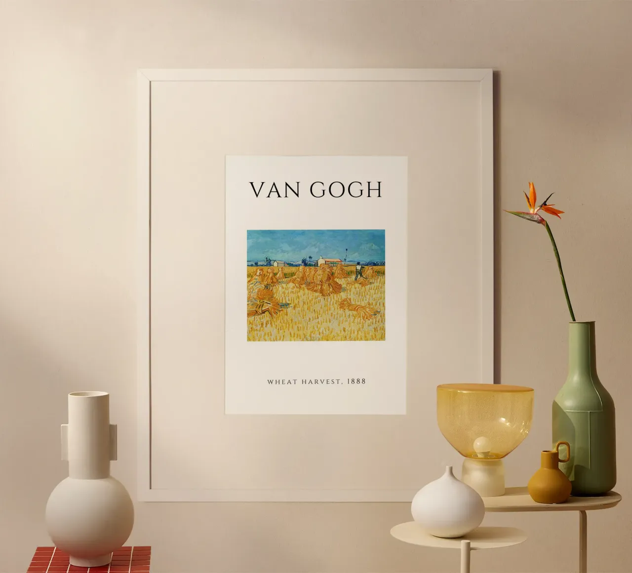 Van Gogh Weizenernte 1888 - Post-Impressionistischer Druck Poster von homdeco