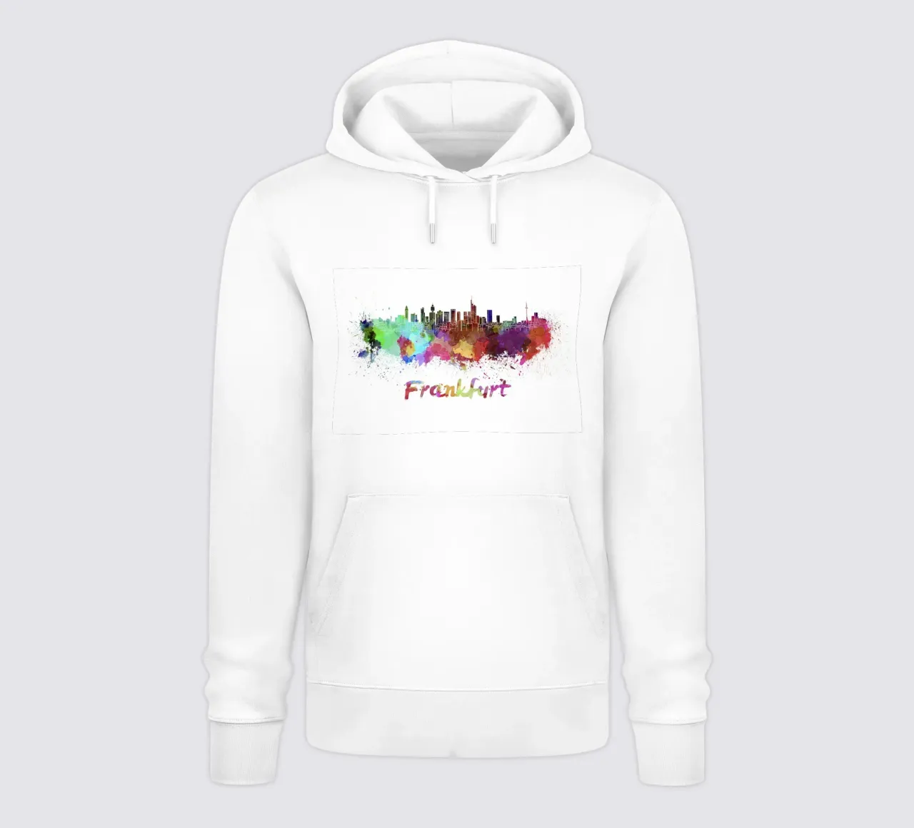 Lo skyline di Francoforte felpa con cappuccio da Point and Art