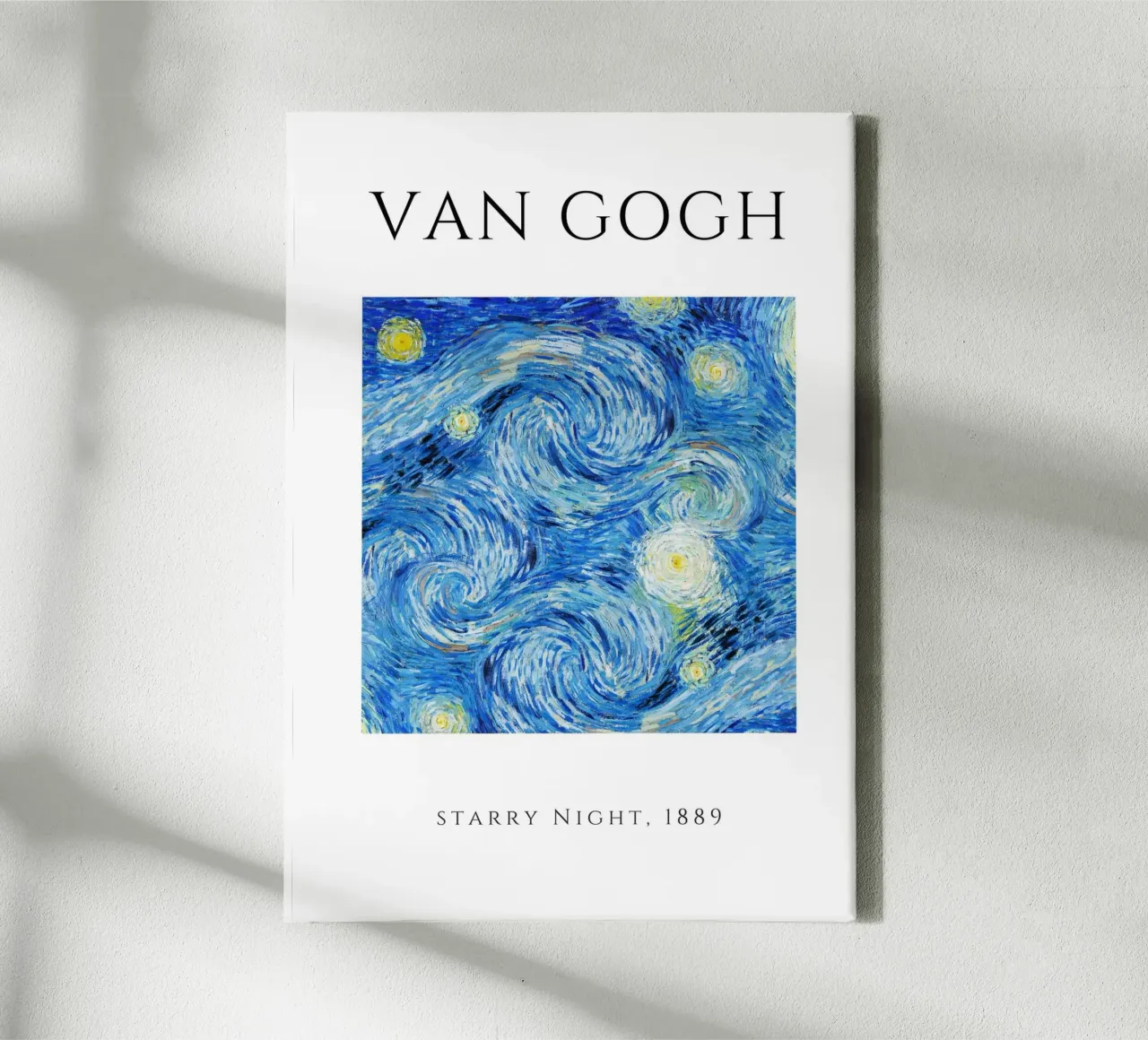 Van Gogh Notte stellata 1889 - Capolavoro post-impressionista tela con Cornice a cassetta da homdeco
