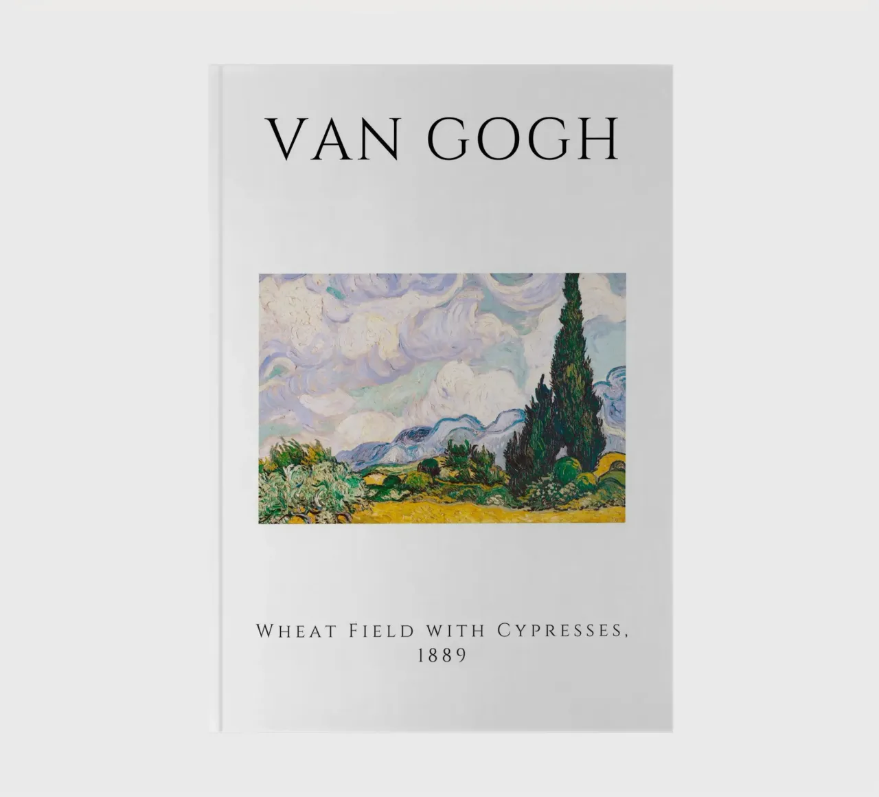 Van Gogh Wheat Field with Cypresses - Post-Impressionist Art notebook by homdeco