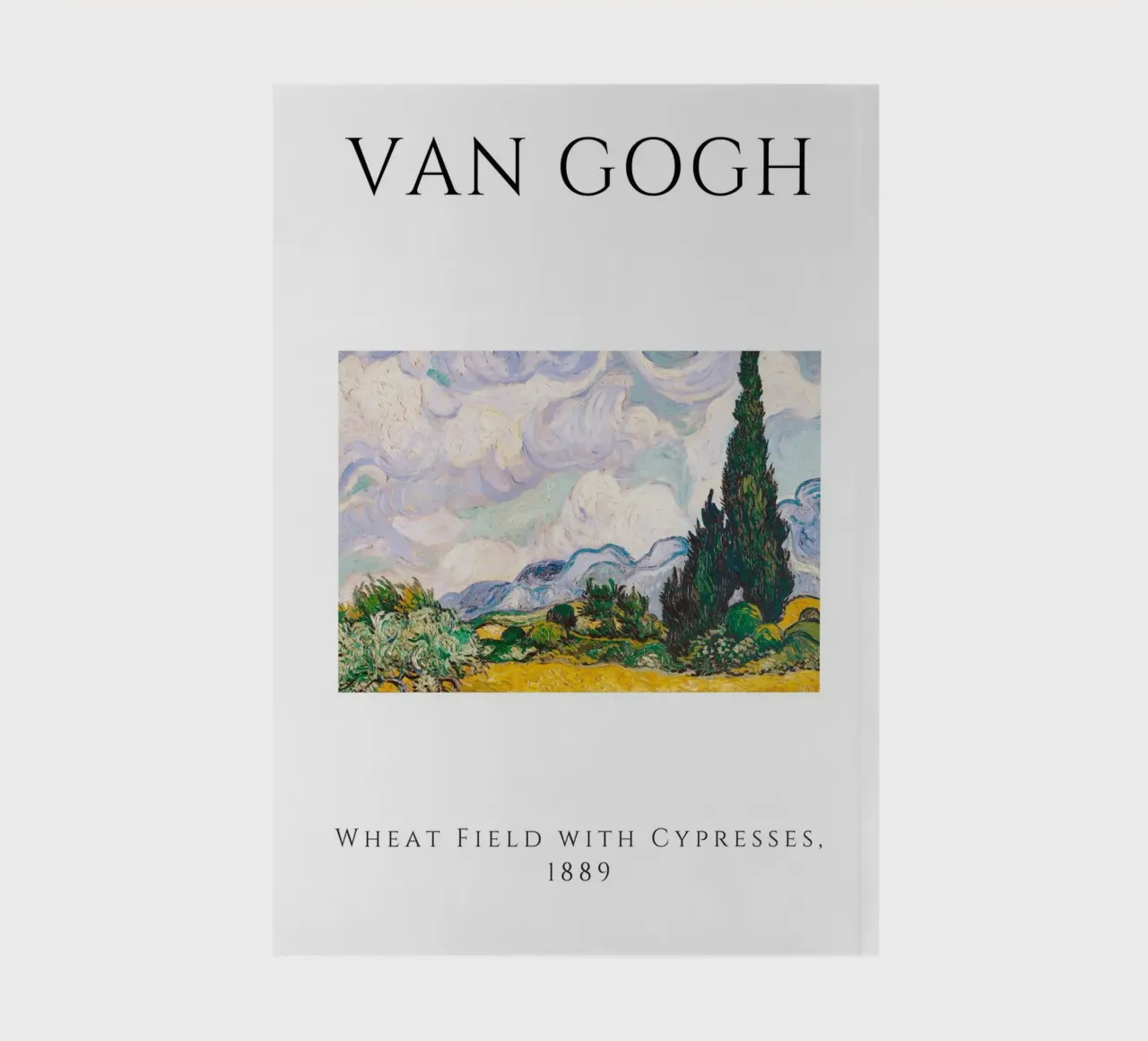 Van Gogh Wheat Field with Cypresses - Post-Impressionist Art notebook by homdeco