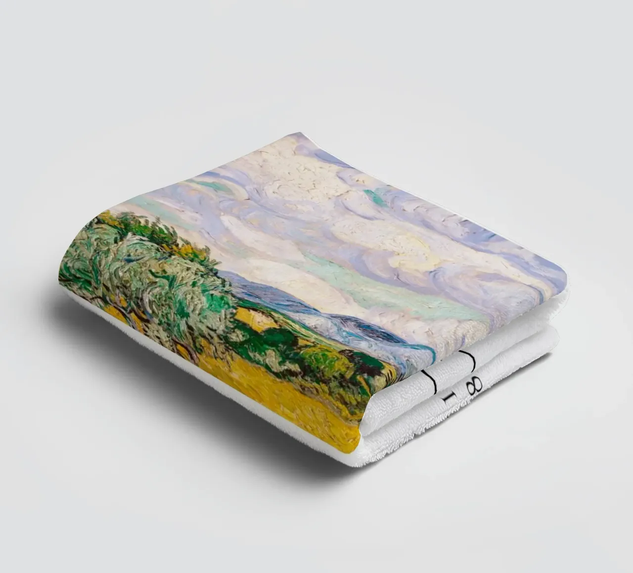 Van Gogh Wheat Field with Cypresses - Post-Impressionist Art towel by homdeco