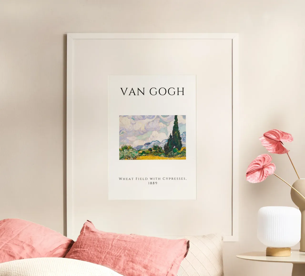 Van Gogh Wheat Field with Cypresses - Post-Impressionist Art poster by homdeco