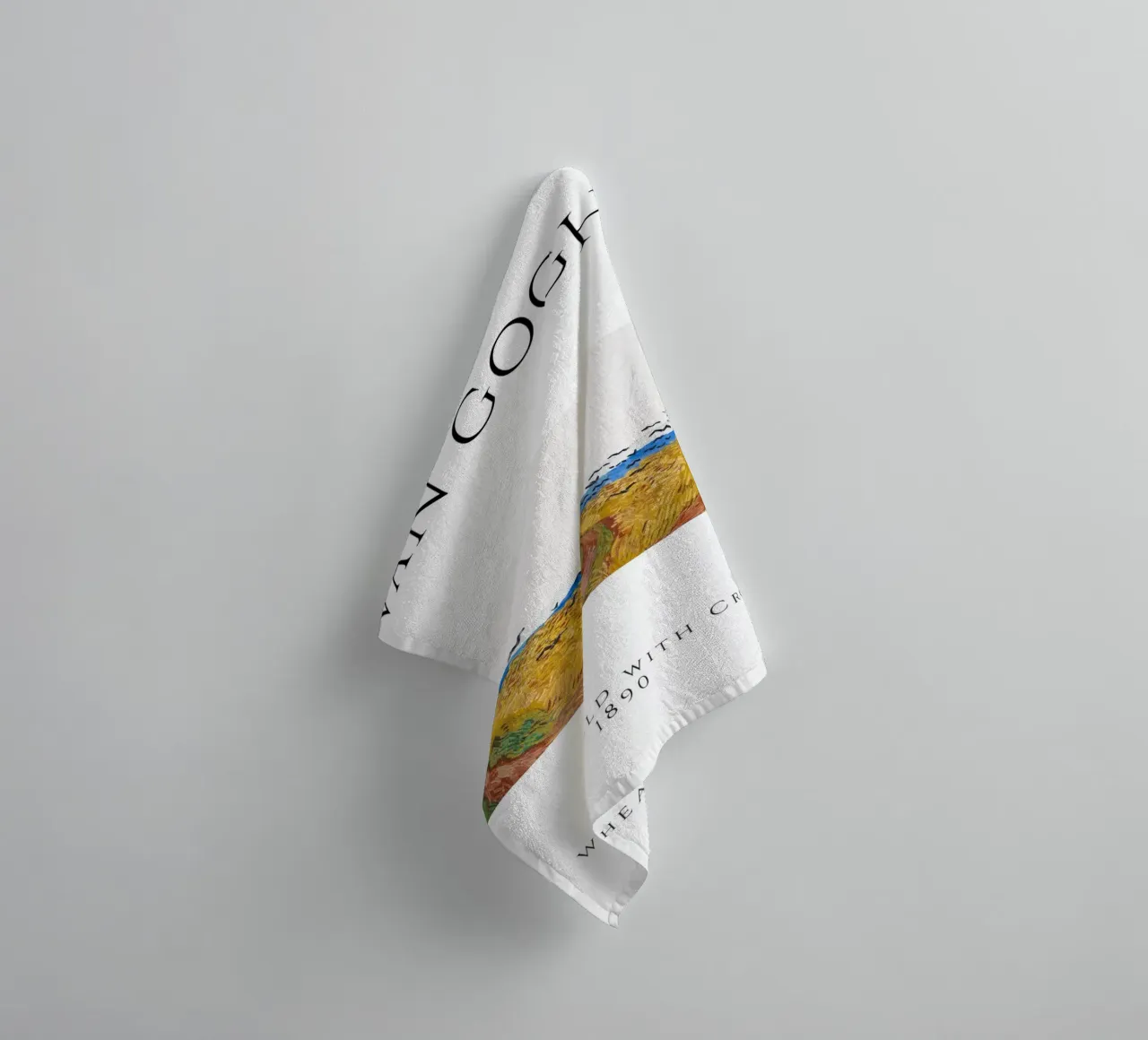 Van Gogh Wheatfield with Crows - Post-Impressionist Print towel by homdeco