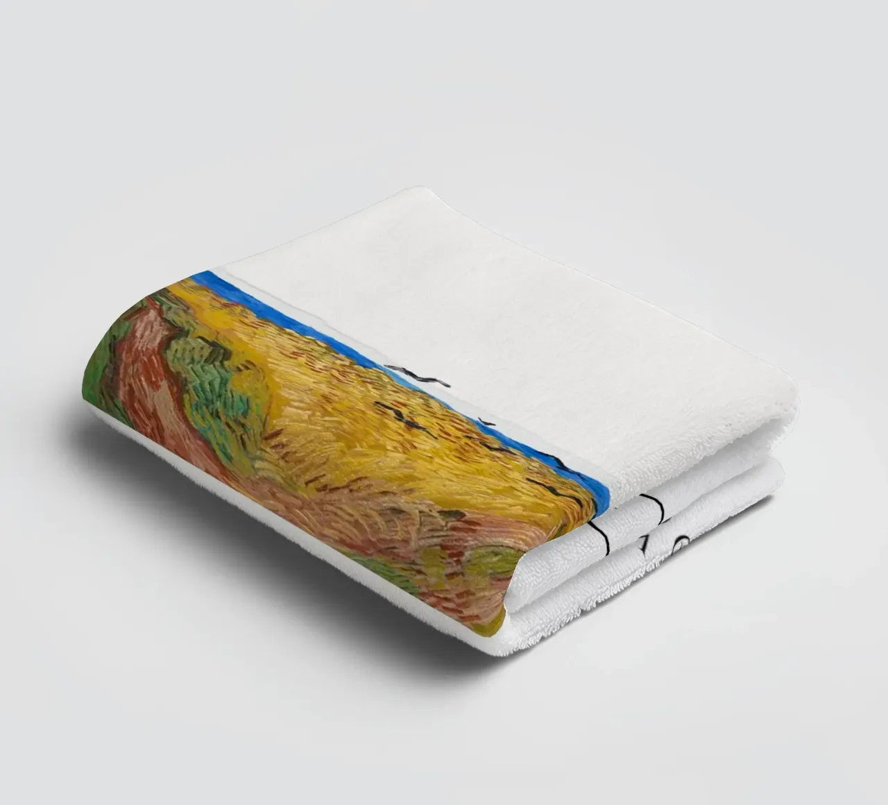 Van Gogh Wheatfield with Crows - Post-Impressionist Print towel by homdeco