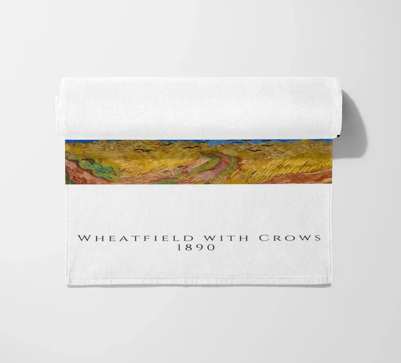 Van Gogh Wheatfield with Crows - Post-Impressionist Print beach towel by homdeco