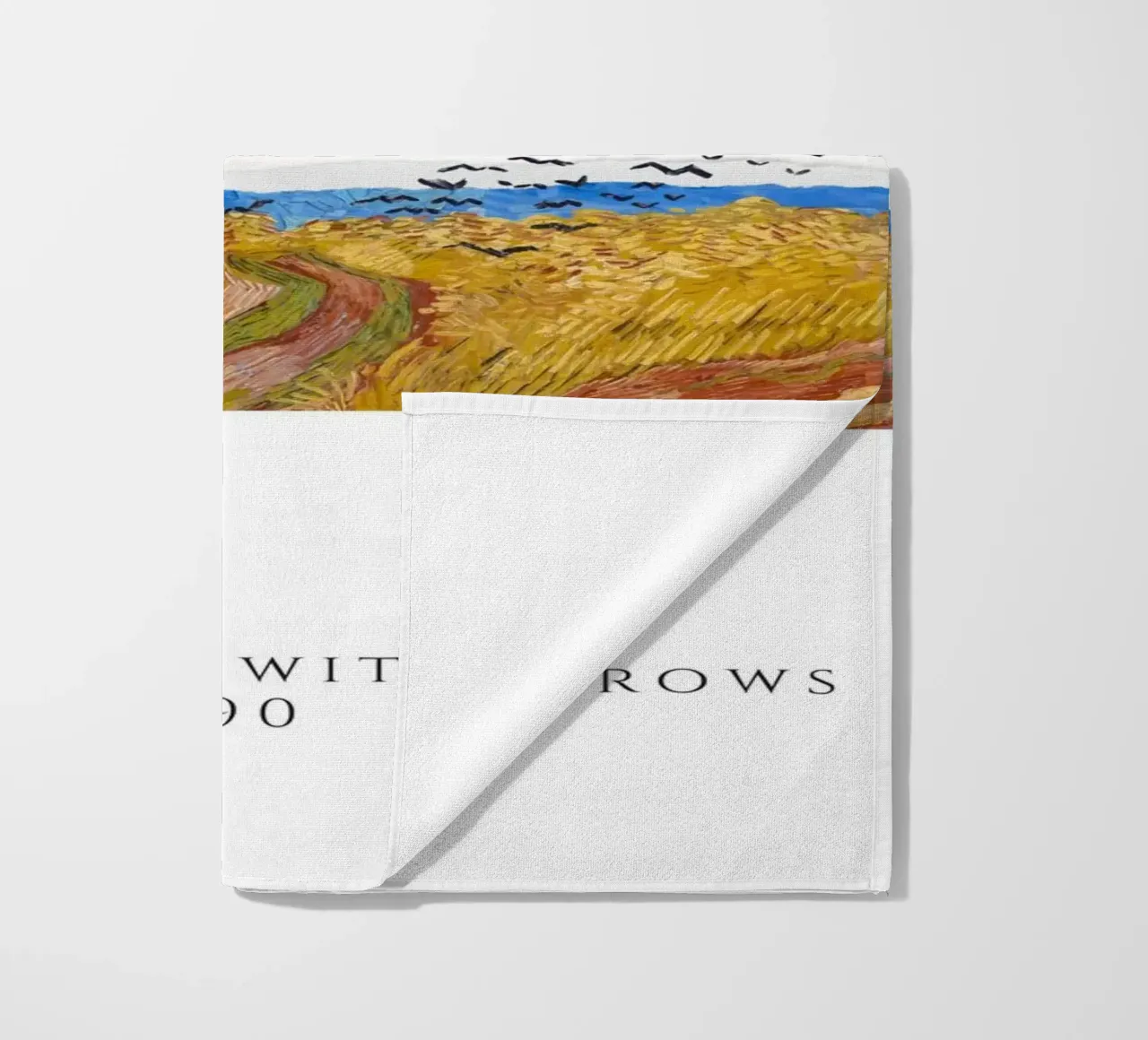 Van Gogh Wheatfield with Crows - Post-Impressionist Print beach towel by homdeco