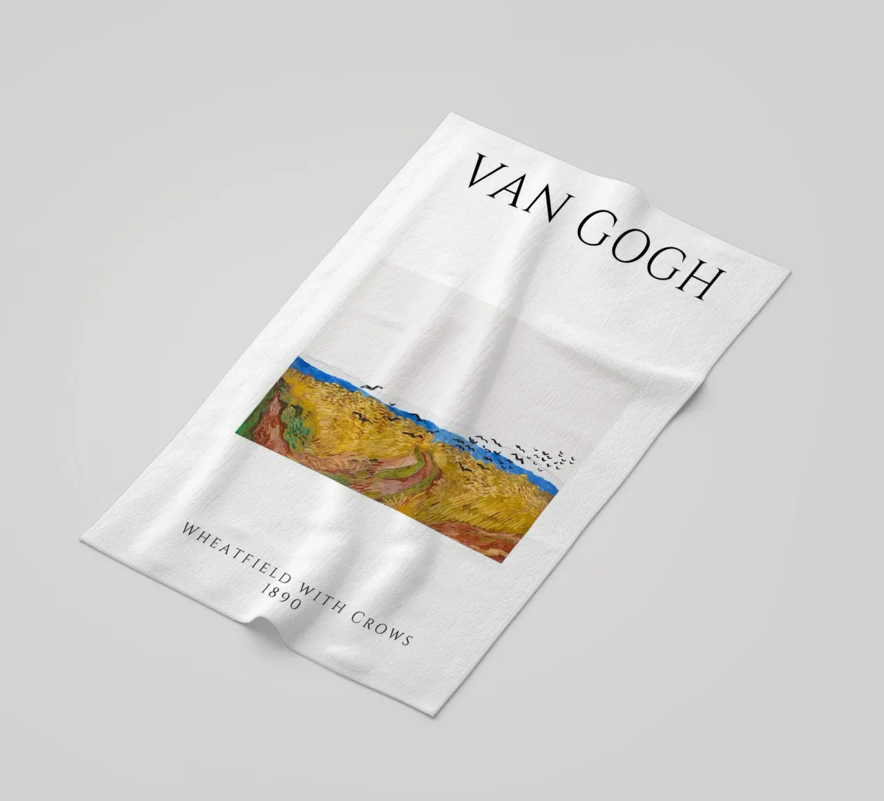 Van Gogh Wheatfield with Crows - Post-Impressionist Print beach towel by homdeco