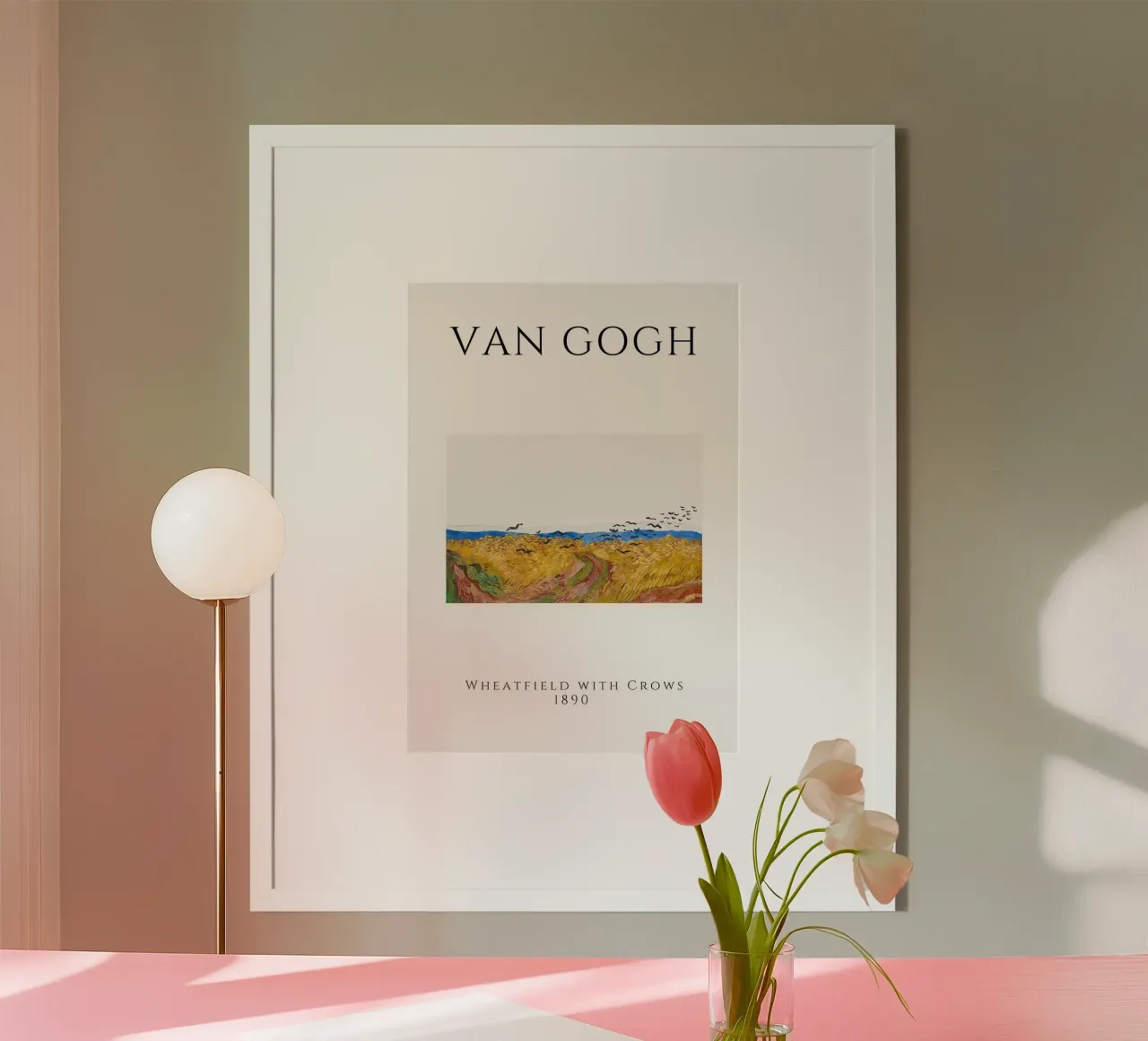 Van Gogh Weizenfeld mit Krähen - Post-Impressionistischer Druck Poster von homdeco