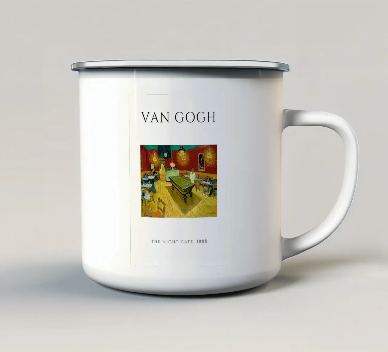 Van Gogh Il caffè di notte 1888 - Interno post-impressionista tazza in smalto da homdeco
