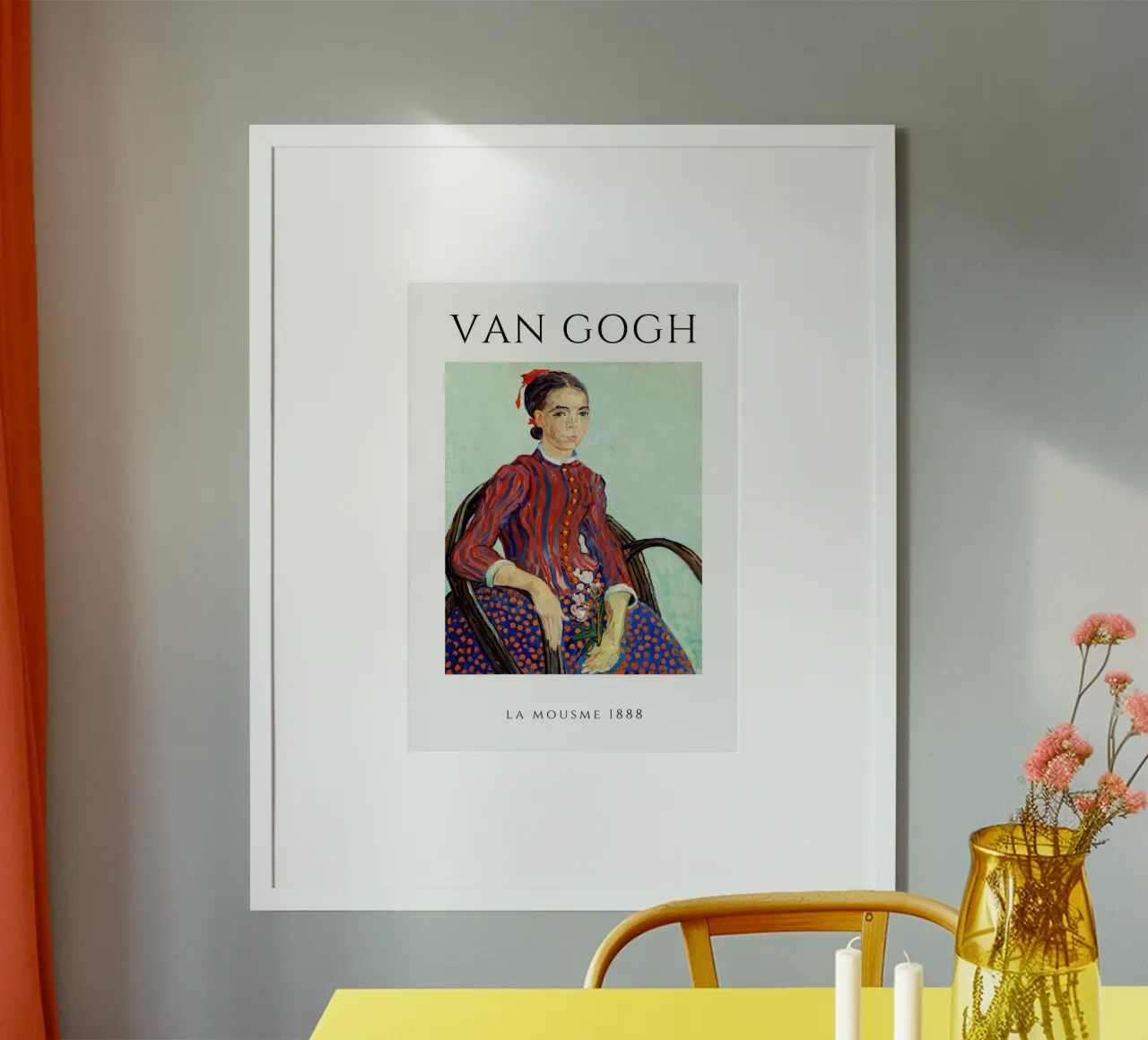 La Mousmé di Van Gogh: Ritratto giovanile post-impressionista poster con telaio in plastica da homdeco