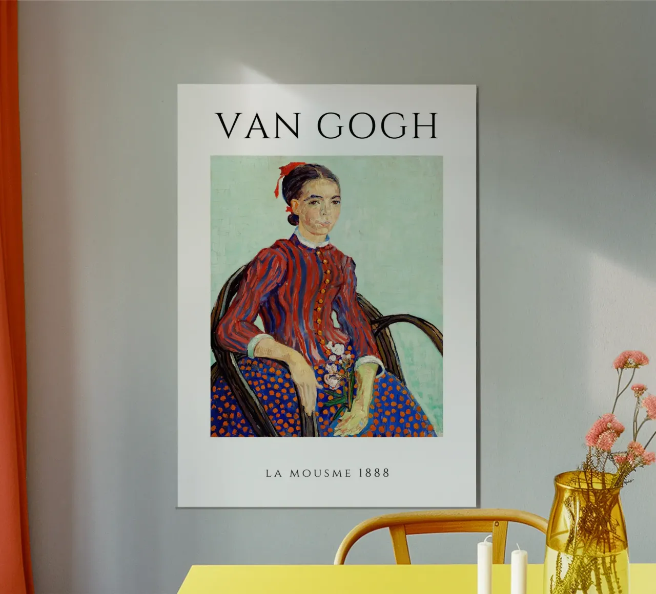 La Mousmé di Van Gogh: Ritratto giovanile post-impressionista poster con telaio in plastica da homdeco