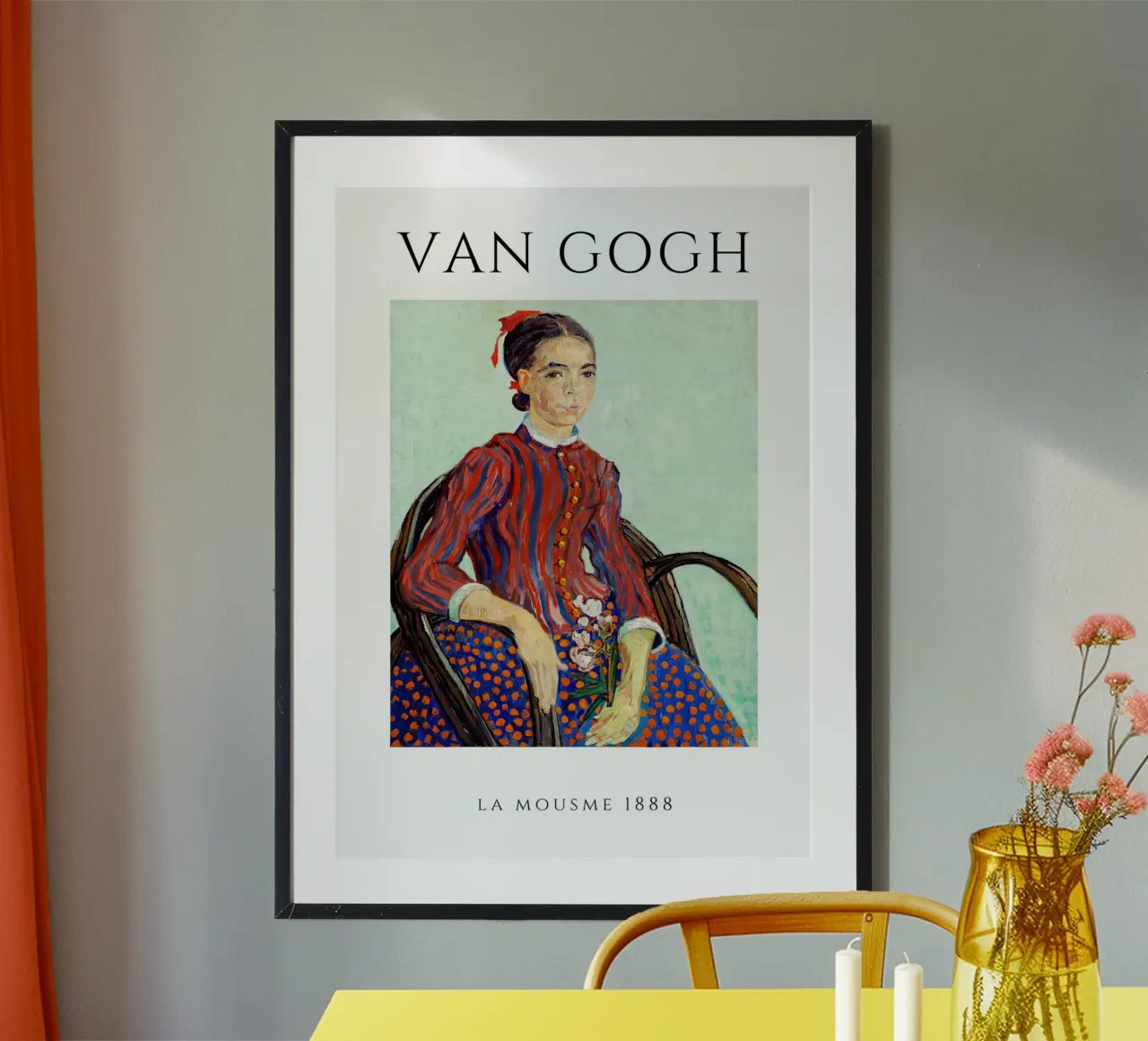 La Mousmé di Van Gogh: Ritratto giovanile post-impressionista poster con telaio in plastica da homdeco