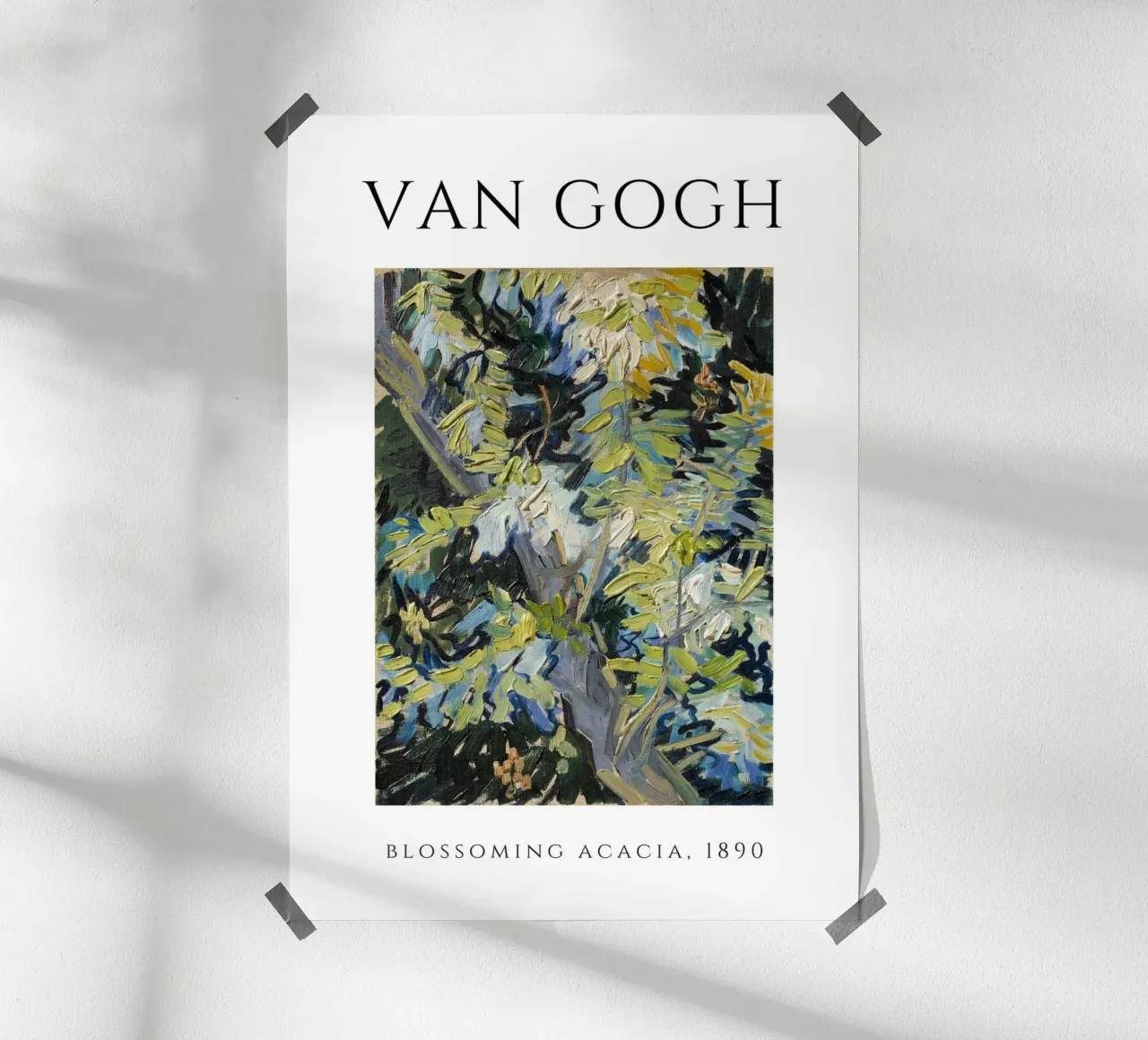 L'acacia in fiore di Van Gogh, 1890 - Natura Post-Impressioni poster da homdeco