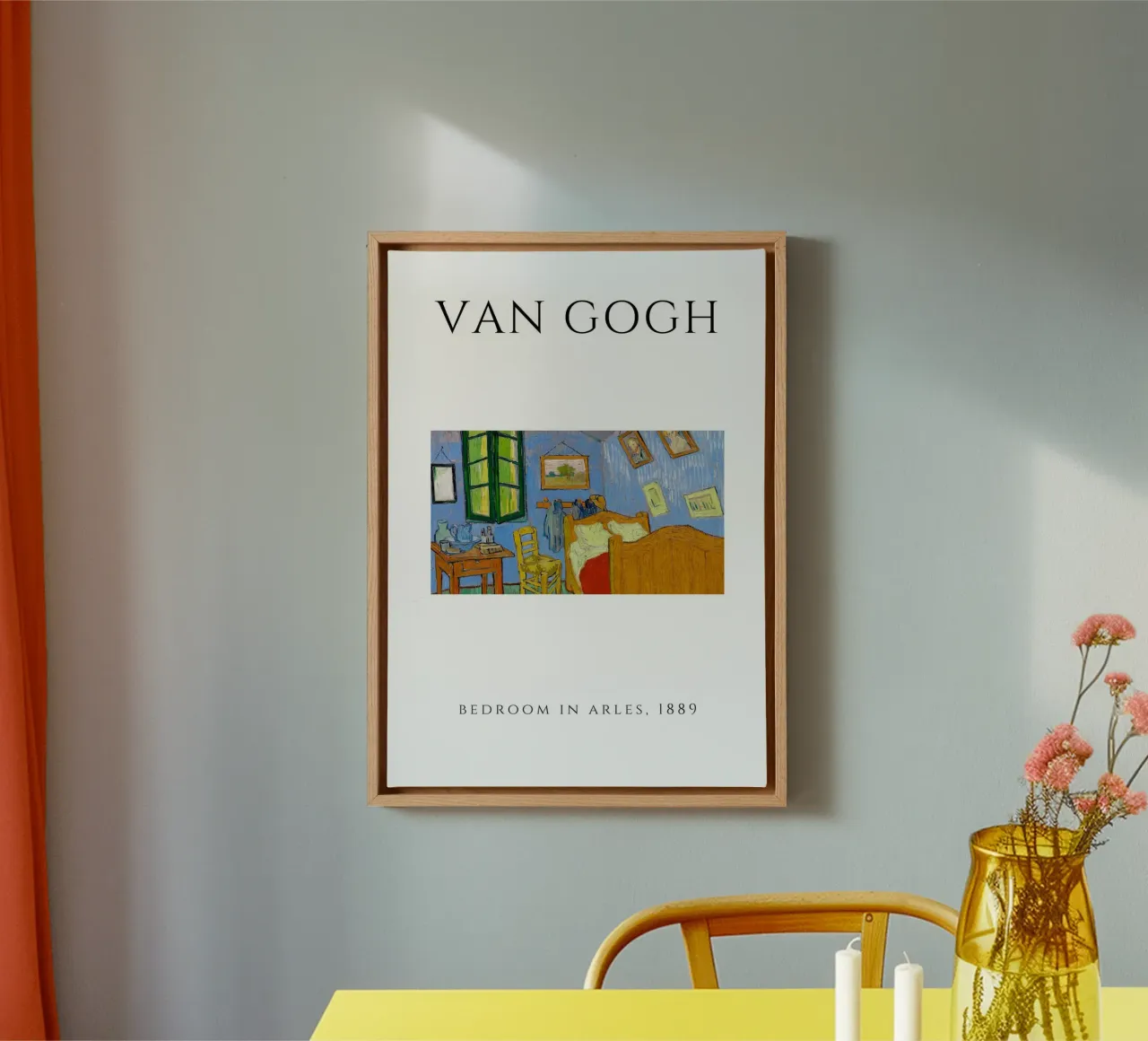 La camera da letto di Van Gogh ad Arles, 1889 - Inter post-impressionista tela con Cornice a cassetta da homdeco