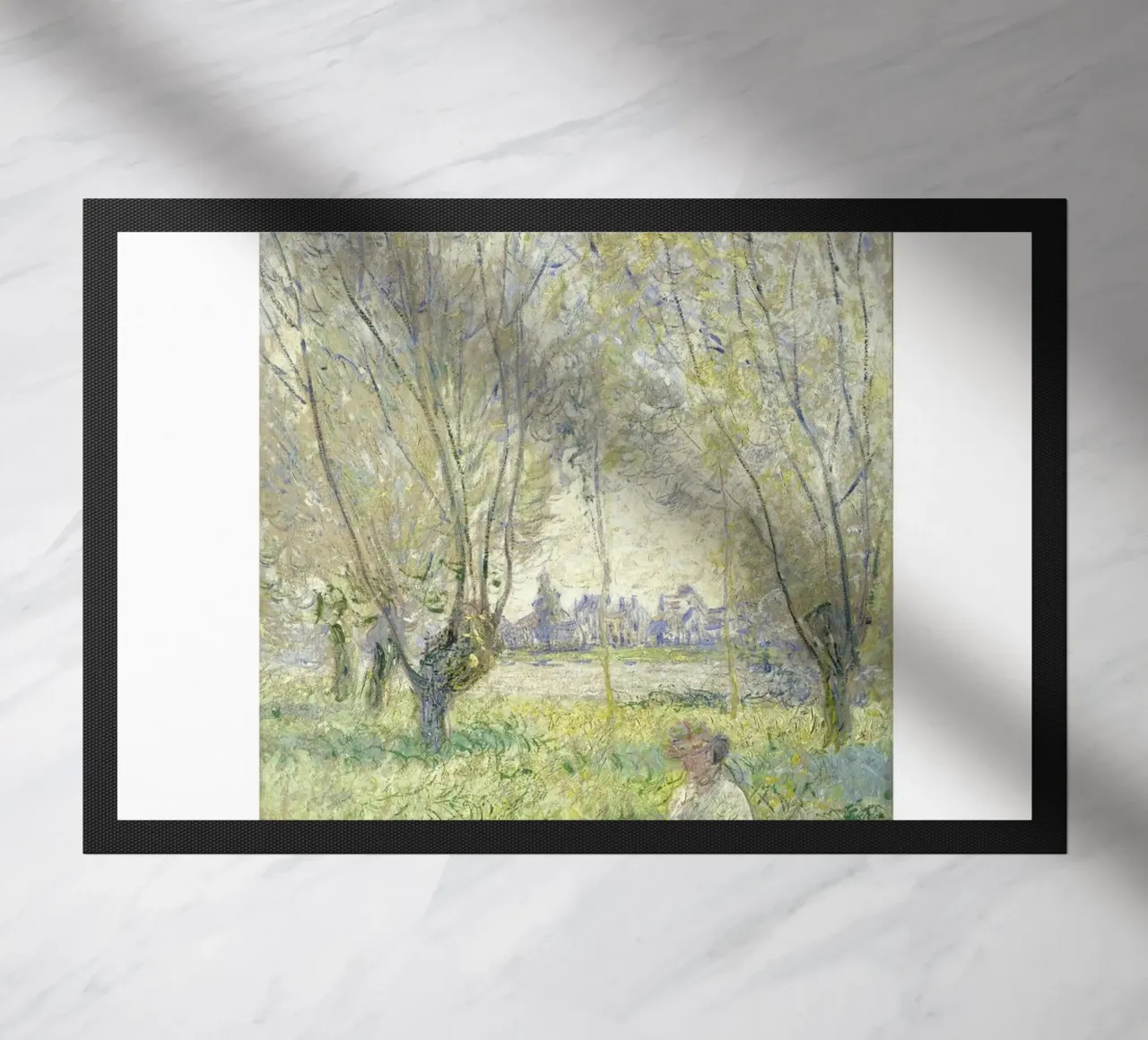 La donna sotto il salice di Monet, 1880 - Una serena terra impressionista zerbino da homdeco
