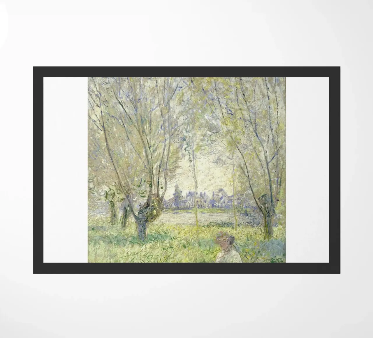 La donna sotto il salice di Monet, 1880 - Una serena terra impressionista zerbino da homdeco