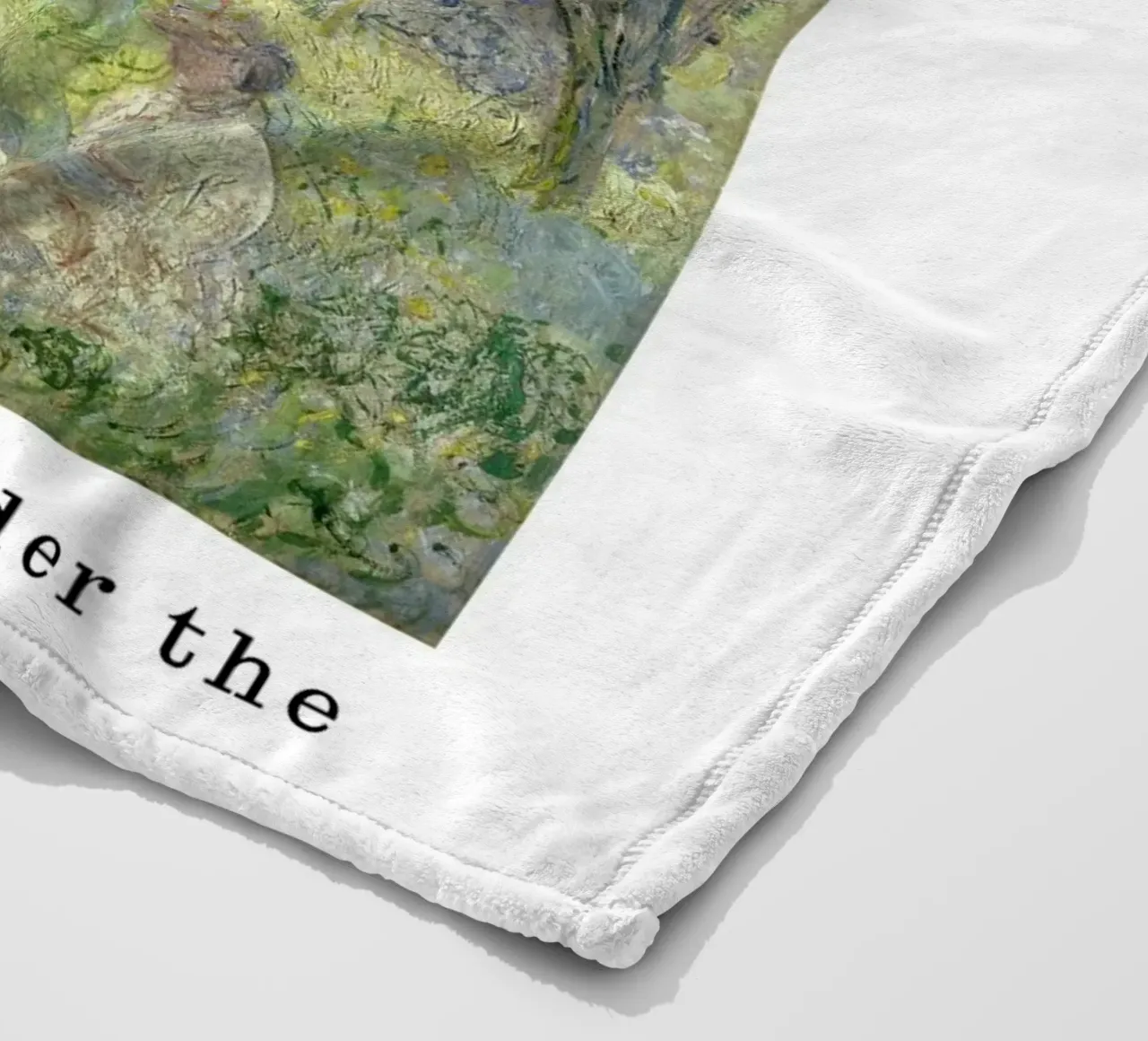 La donna sotto il salice di Monet, 1880 - Una serena terra impressionista coperta in pile da homdeco