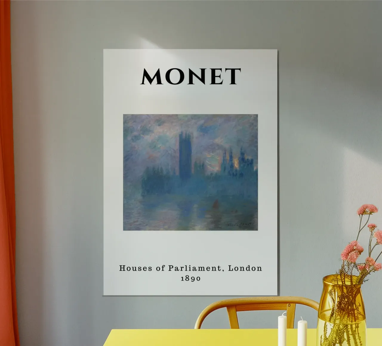 Il Palazzo del Parlamento di Monet, 1890 - London Impressionist Fo poster da homdeco