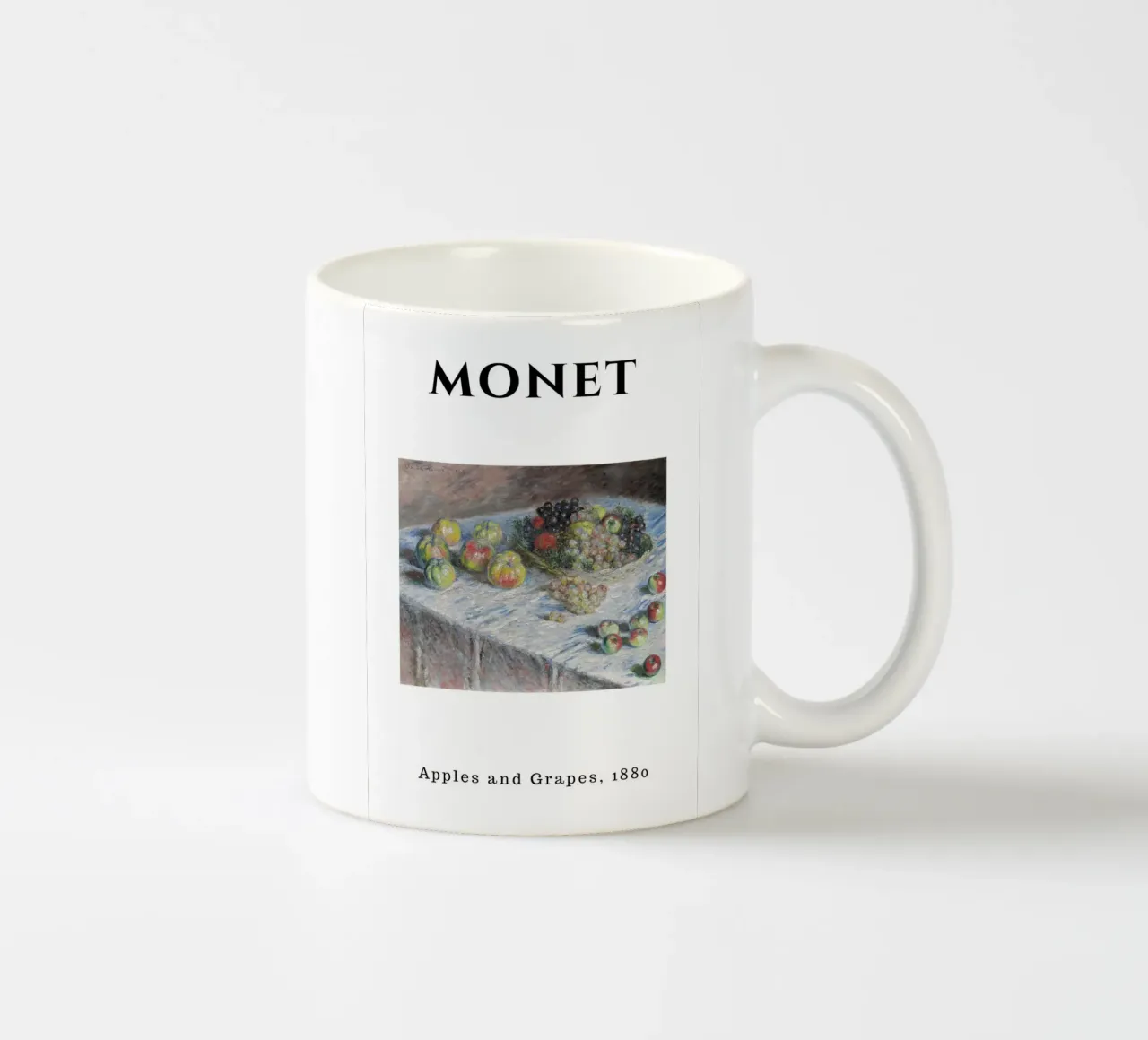 Mele e uva di Monet, 1880 - Natura morta impressionista tazza in ceramica da homdeco