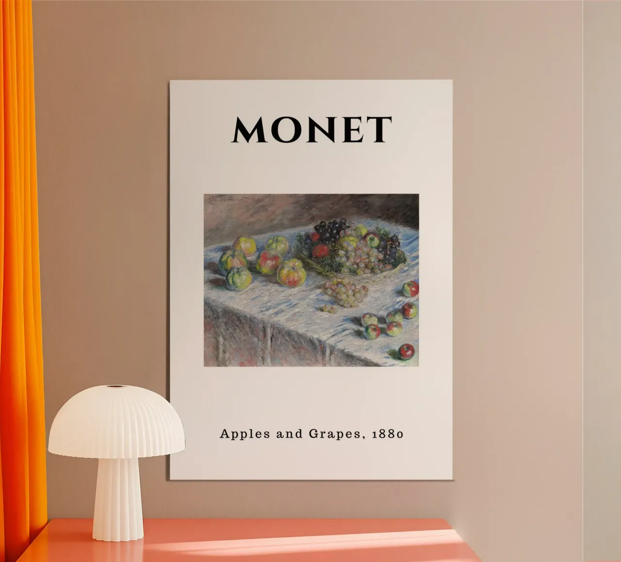 Mele e uva di Monet, 1880 - Natura morta impressionista pannello forex da homdeco