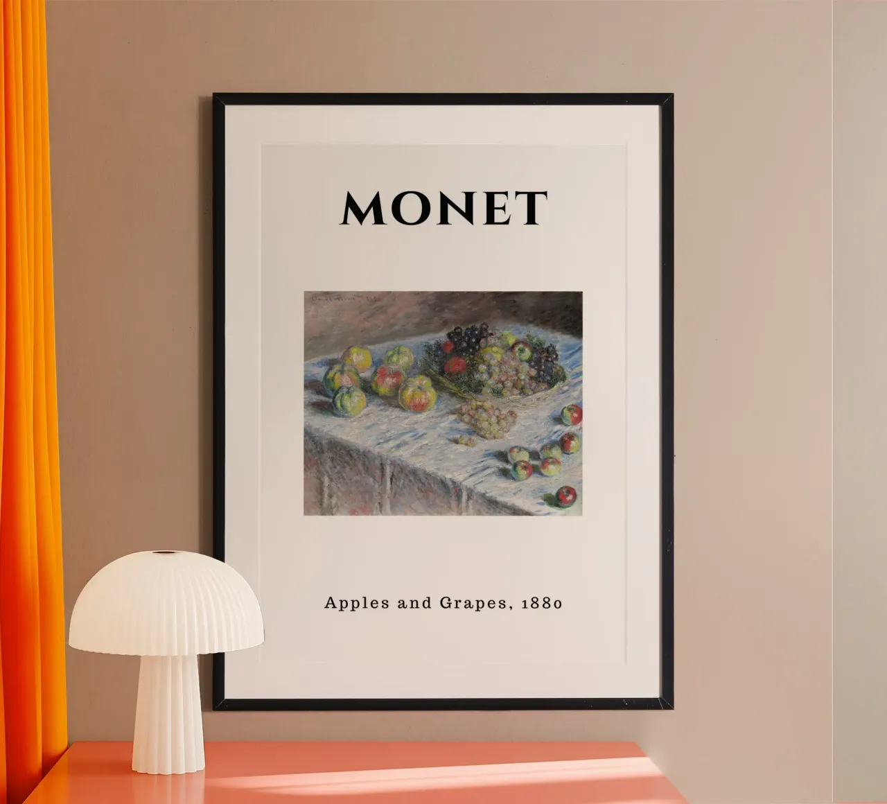 Mele e uva di Monet, 1880 - Natura morta impressionista poster da homdeco