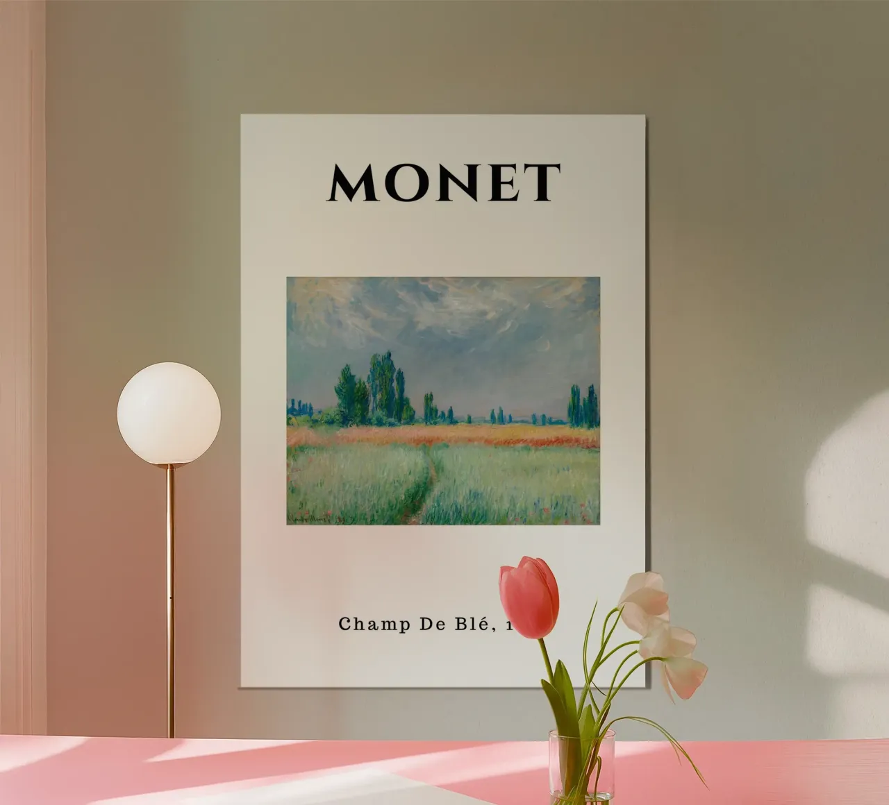 Campo de trigo de Monet, 1881 - Sereno paisaje impresionista hahnemühle de homdeco