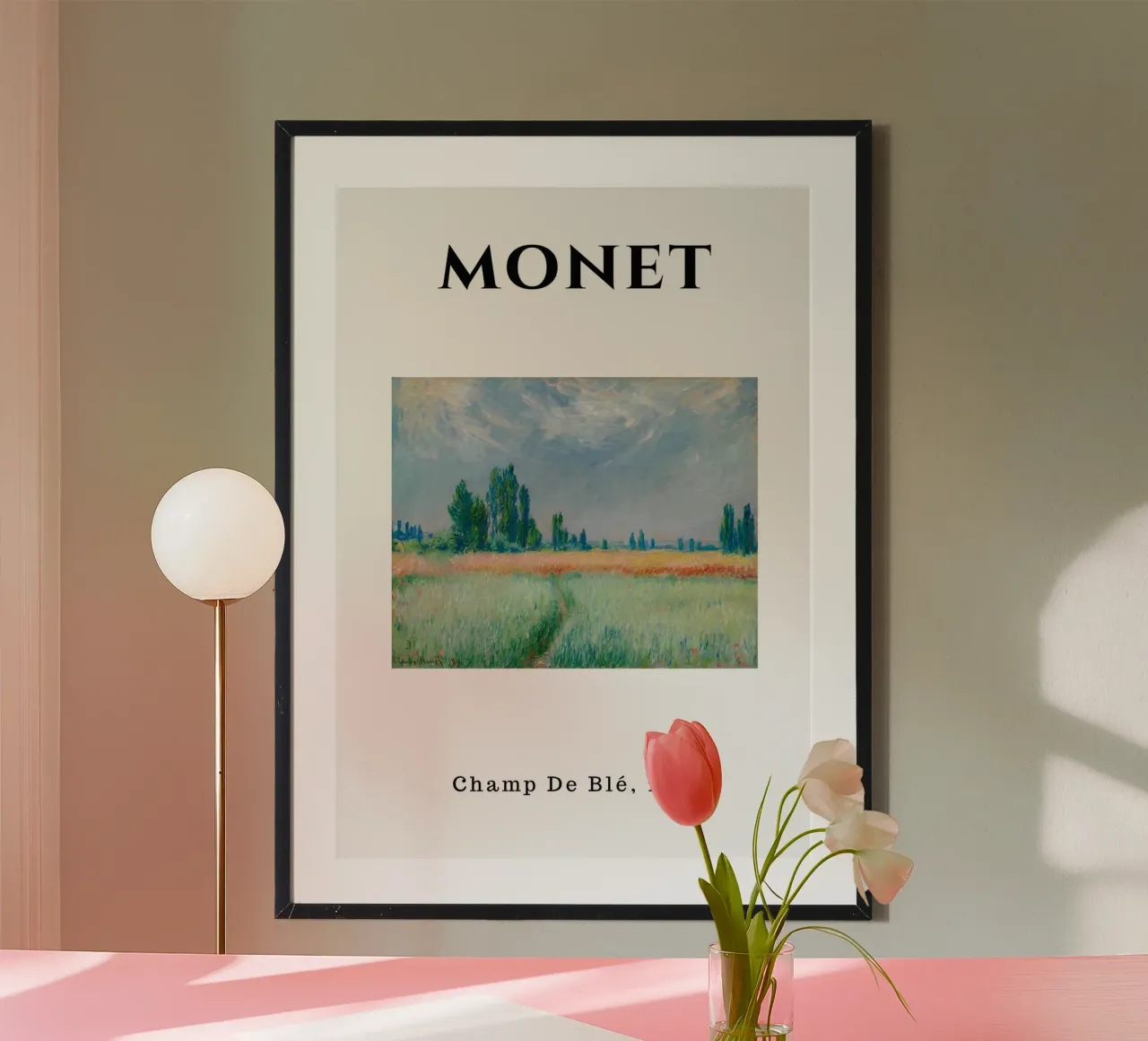 Campo de trigo de Monet, 1881 - Sereno paisaje impresionista hahnemühle de homdeco