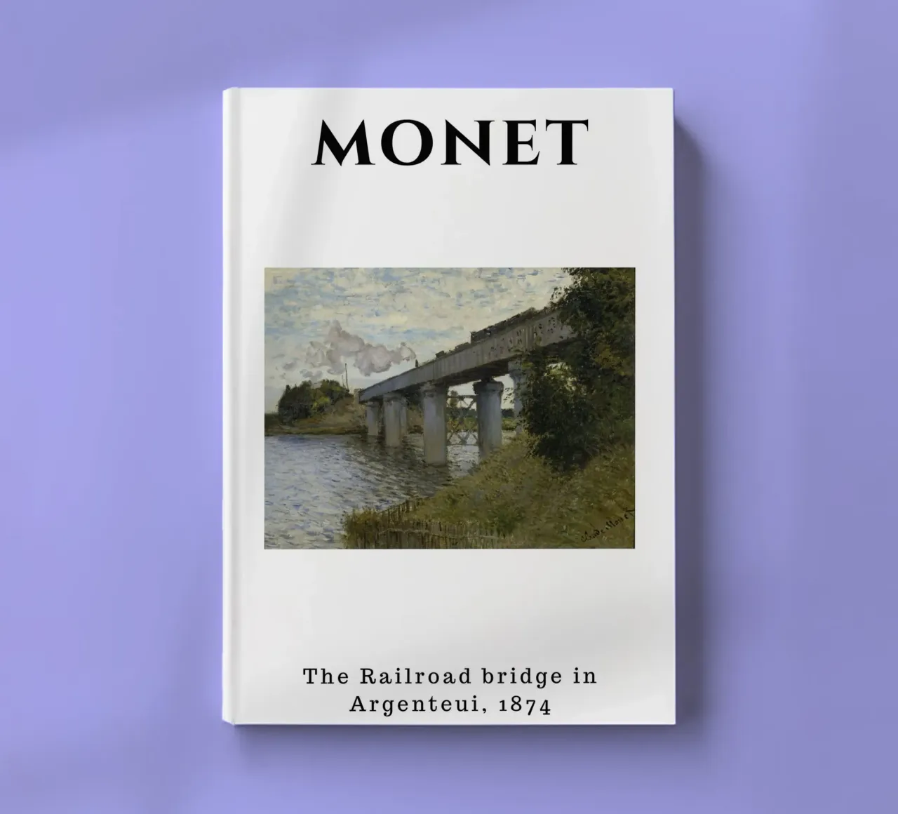 Monet's Argenteuil Railroad Bridge, 1874 - Impressionist Lan notebook by homdeco