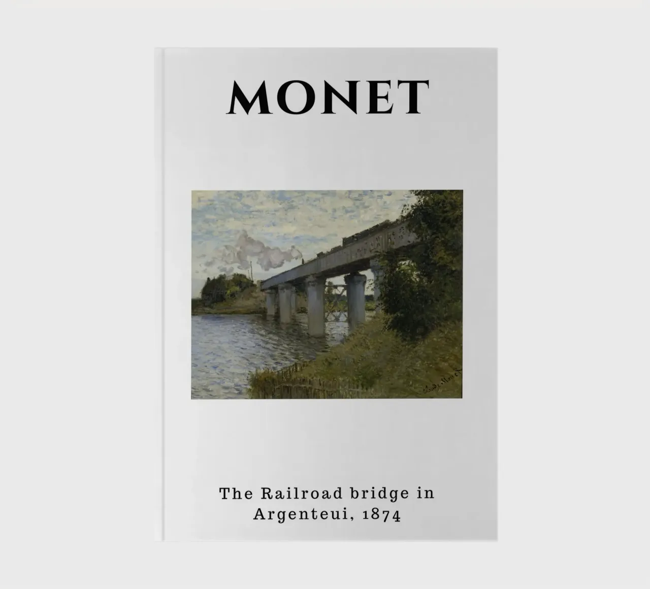 Monet's Argenteuil Railroad Bridge, 1874 - Impressionist Lan notebook by homdeco