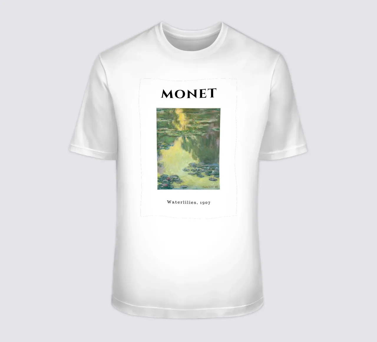 Le ninfee di Monet, 1907 - Riflessi impressionisti dello stagno t-shirt da homdeco