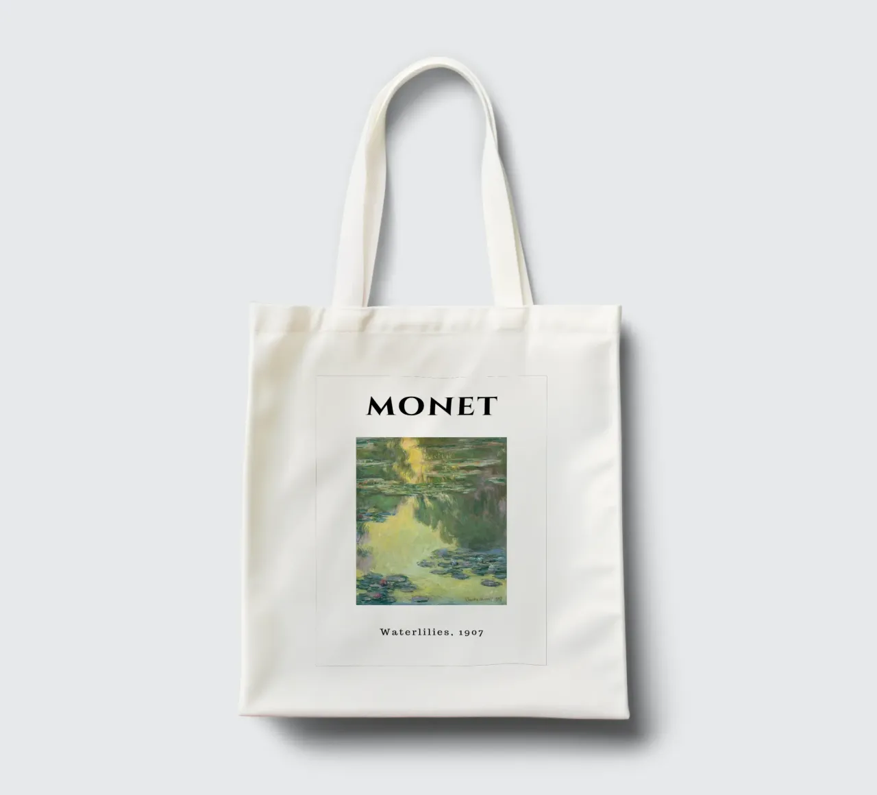 Les nymphéas de Monet, 1907 - Reflets d'étang impressionnistes tote bag de homdeco