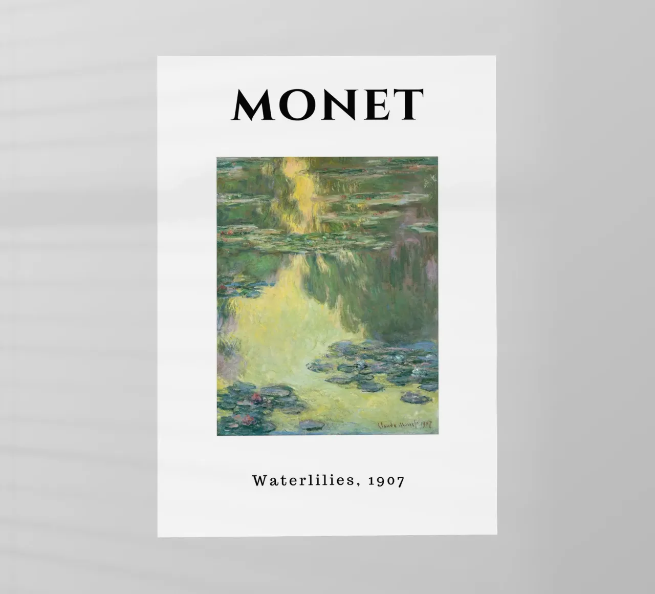 Le ninfee di Monet, 1907 - Riflessi impressionisti dello stagno pellicola backlit da homdeco