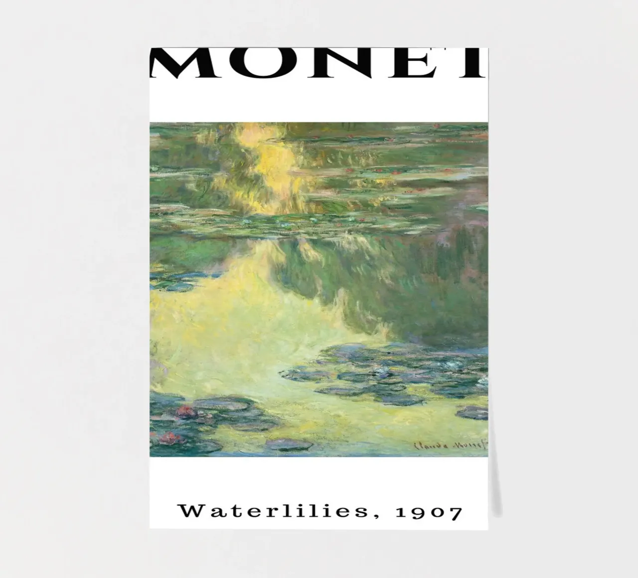 Le ninfee di Monet, 1907 - Riflessi impressionisti dello stagno foglio adesivo da homdeco