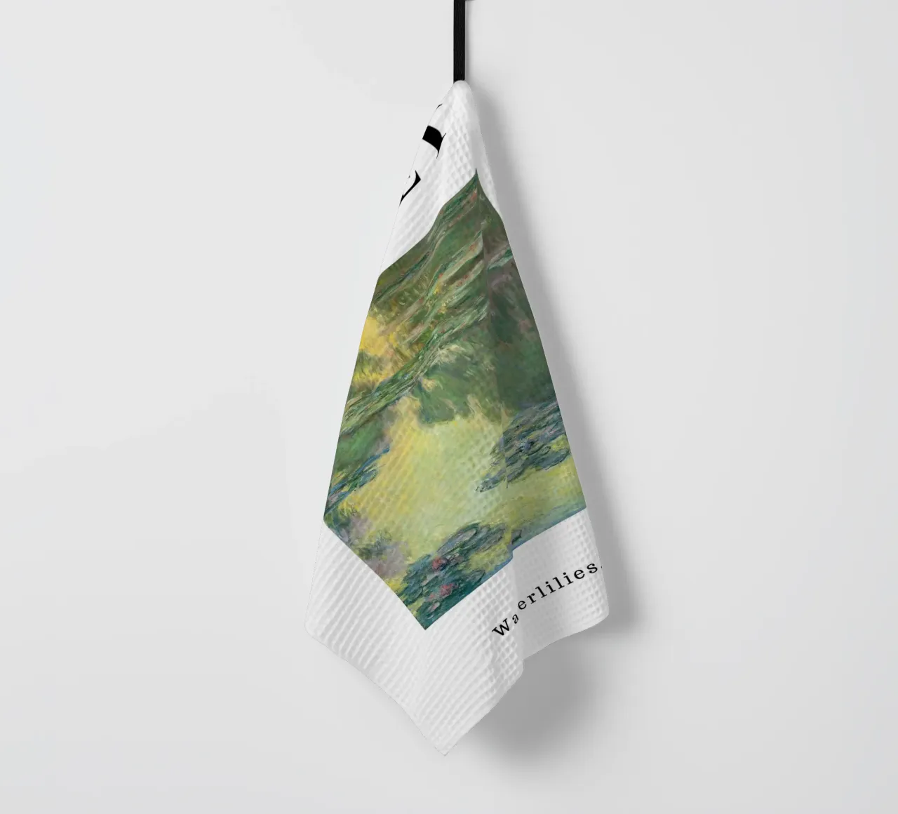 Le ninfee di Monet, 1907 - Riflessi impressionisti dello stagno canovaccio da cucina da homdeco