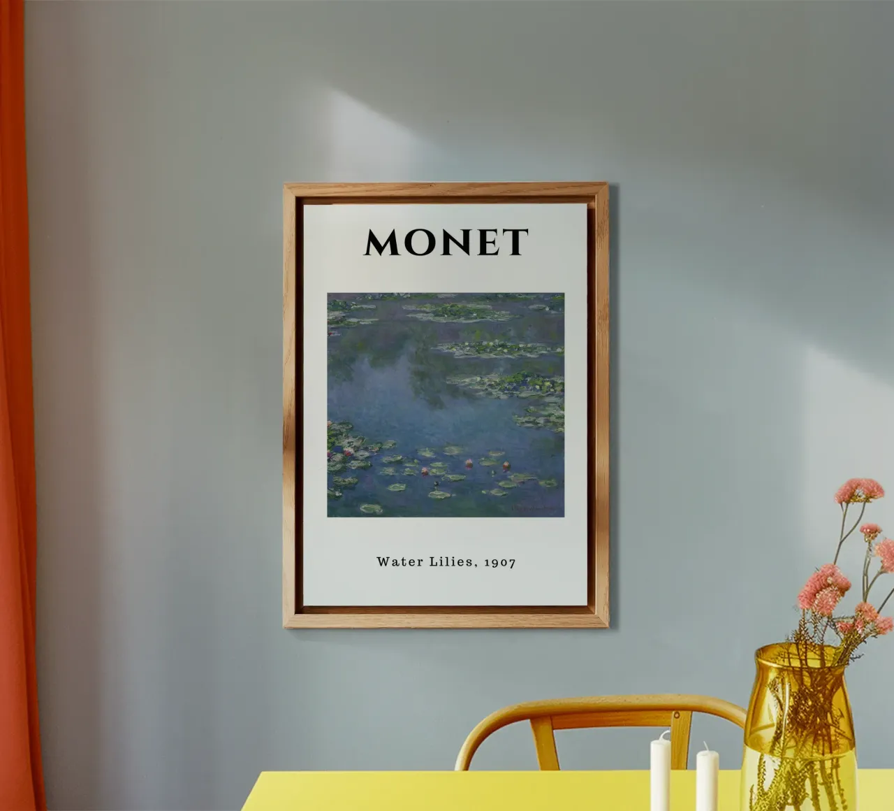 De waterlelies van Monet, 1907 - Blauwe sereniteit Impressionist Pon forex-plaat van homdeco