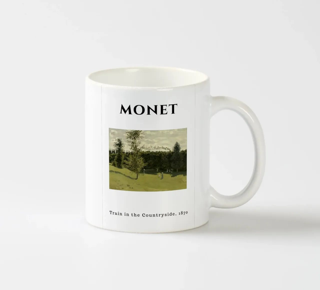 Il treno di Monet in campagna, 1870 - Lan del primo impressionismo tazza in ceramica da homdeco