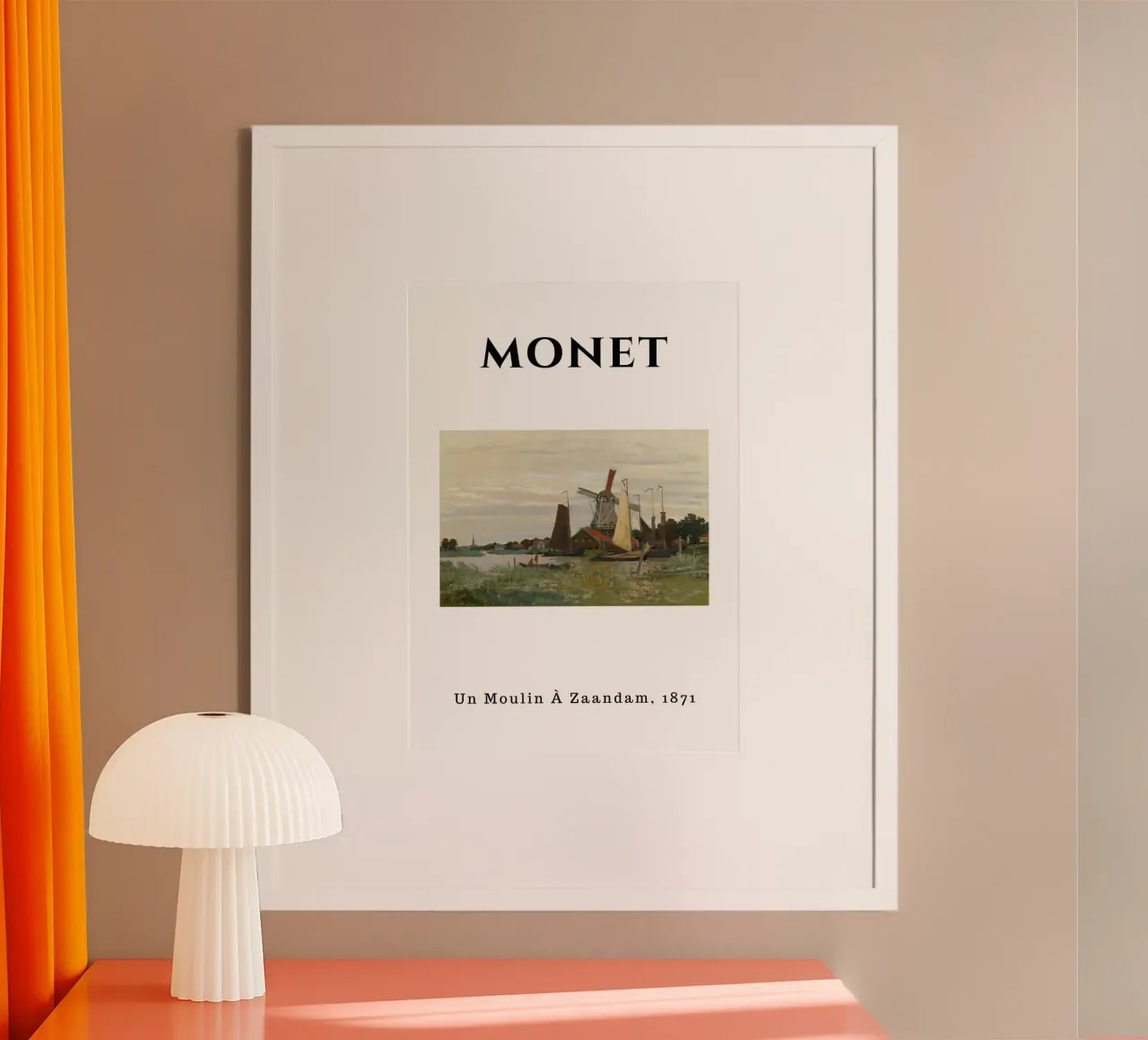 Il mulino a vento di Monet a Zaandam, 1871 - Terra degli impressionisti olandesi poster da homdeco