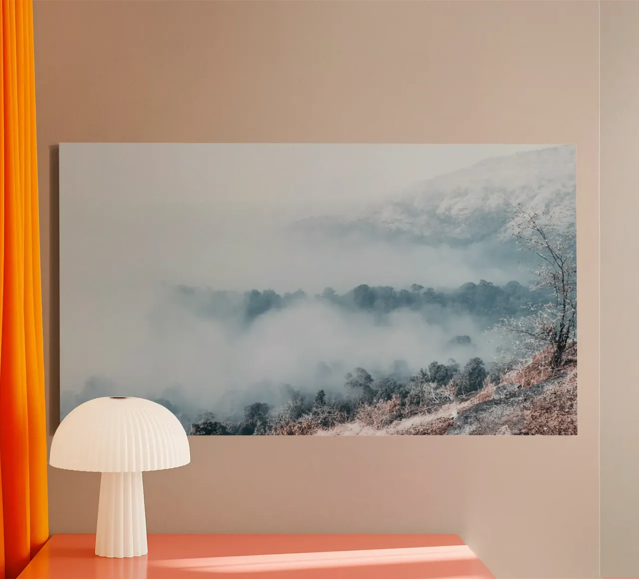 Sussurri della nebbia tela con Cornice a cassetta da PhotoVibe Decor
