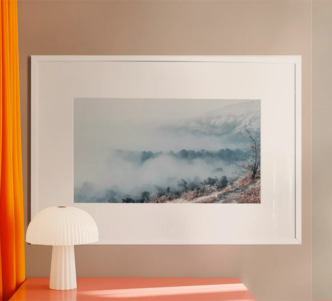 Das Flüstern des Nebels Poster von PhotoVibe Decor