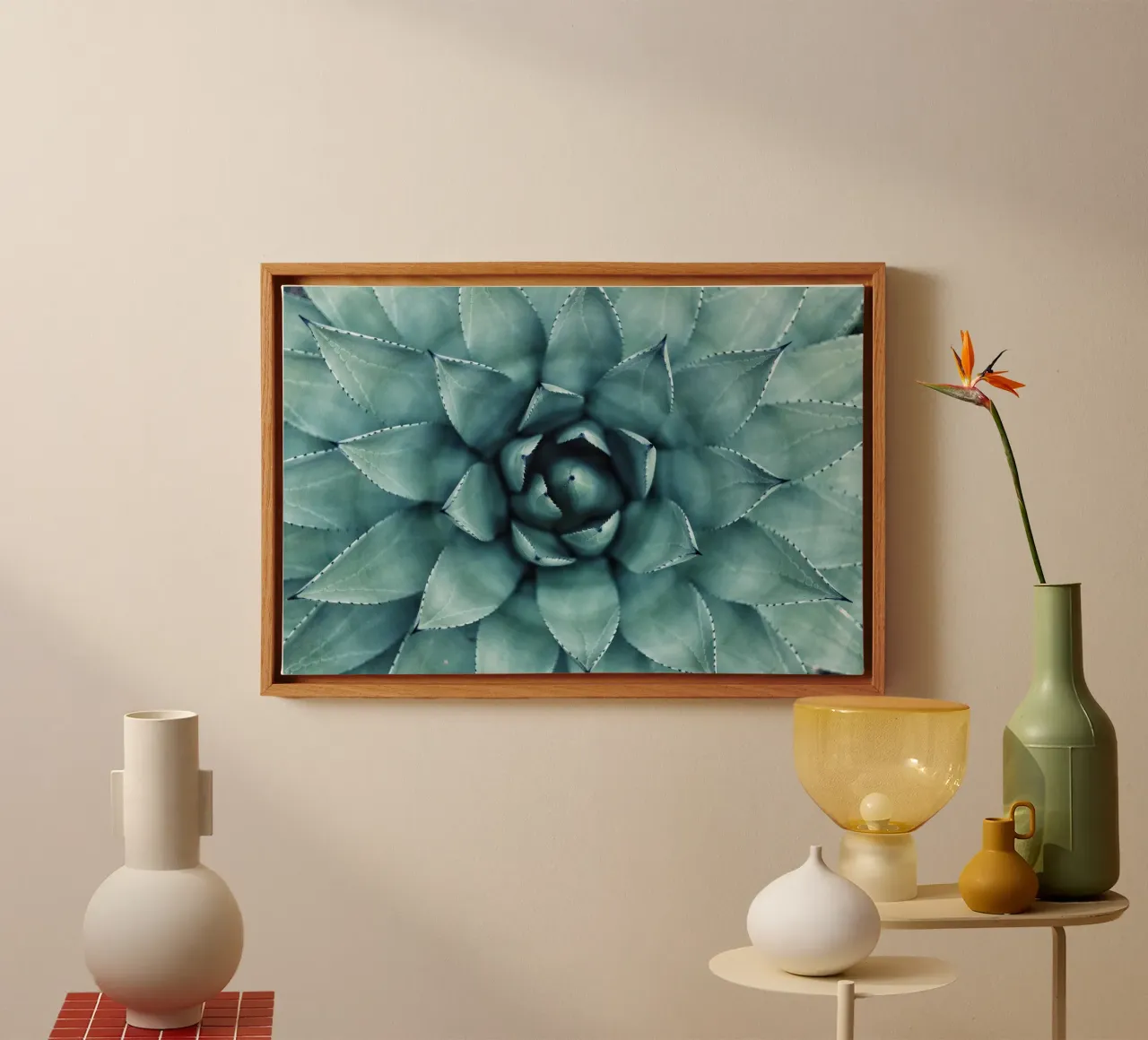 Texture botaniche tela con Cornice a cassetta da PhotoVibe Decor