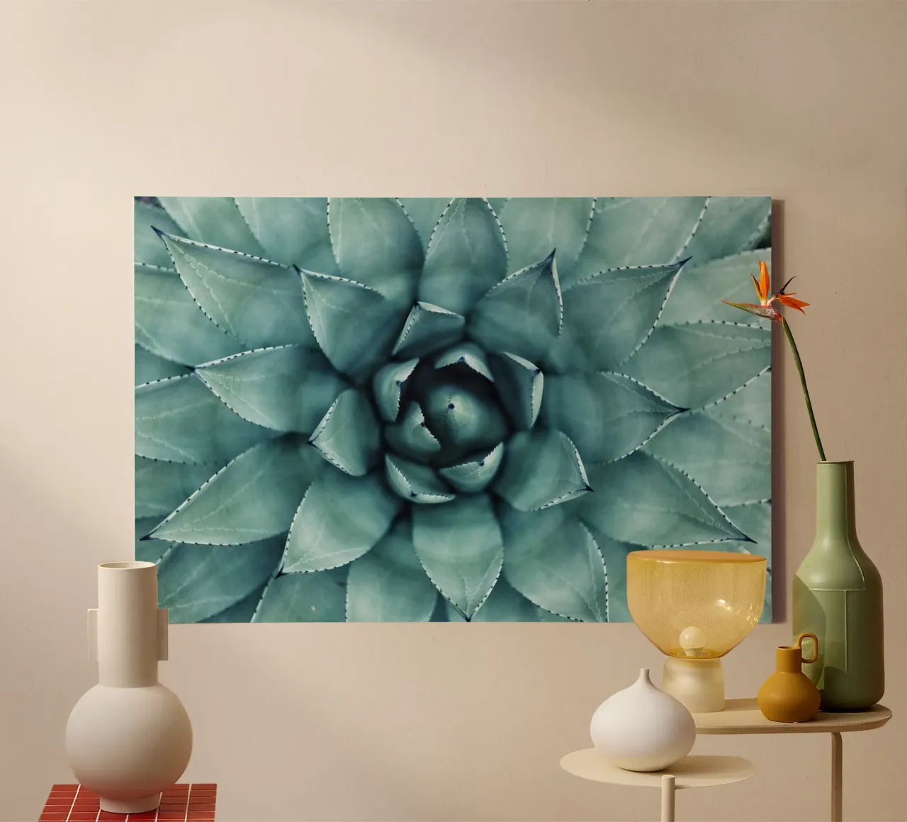 Texture botaniche tela con Cornice a cassetta da PhotoVibe Decor
