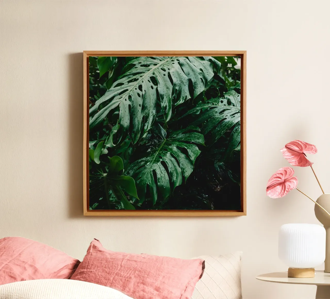Texture botaniche tela con Cornice a cassetta da PhotoVibe Decor