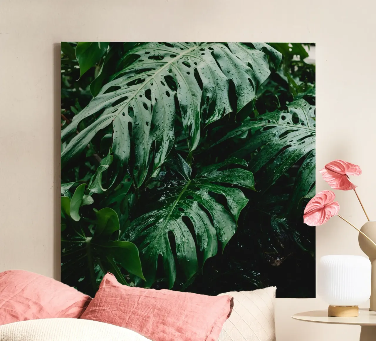 Texture botaniche tela con Cornice a cassetta da PhotoVibe Decor