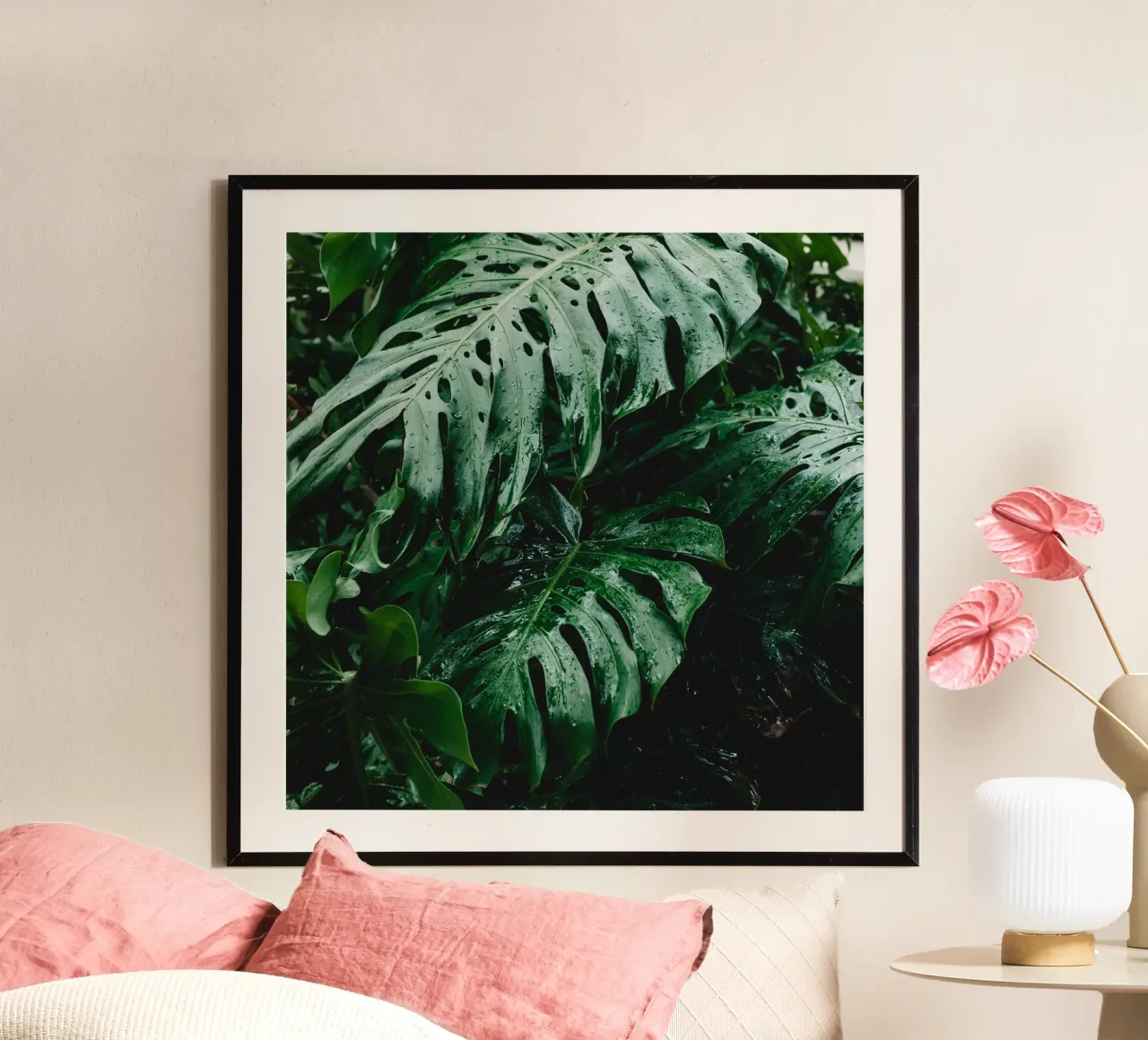 Texture botaniche poster con telaio in alluminio da PhotoVibe Decor