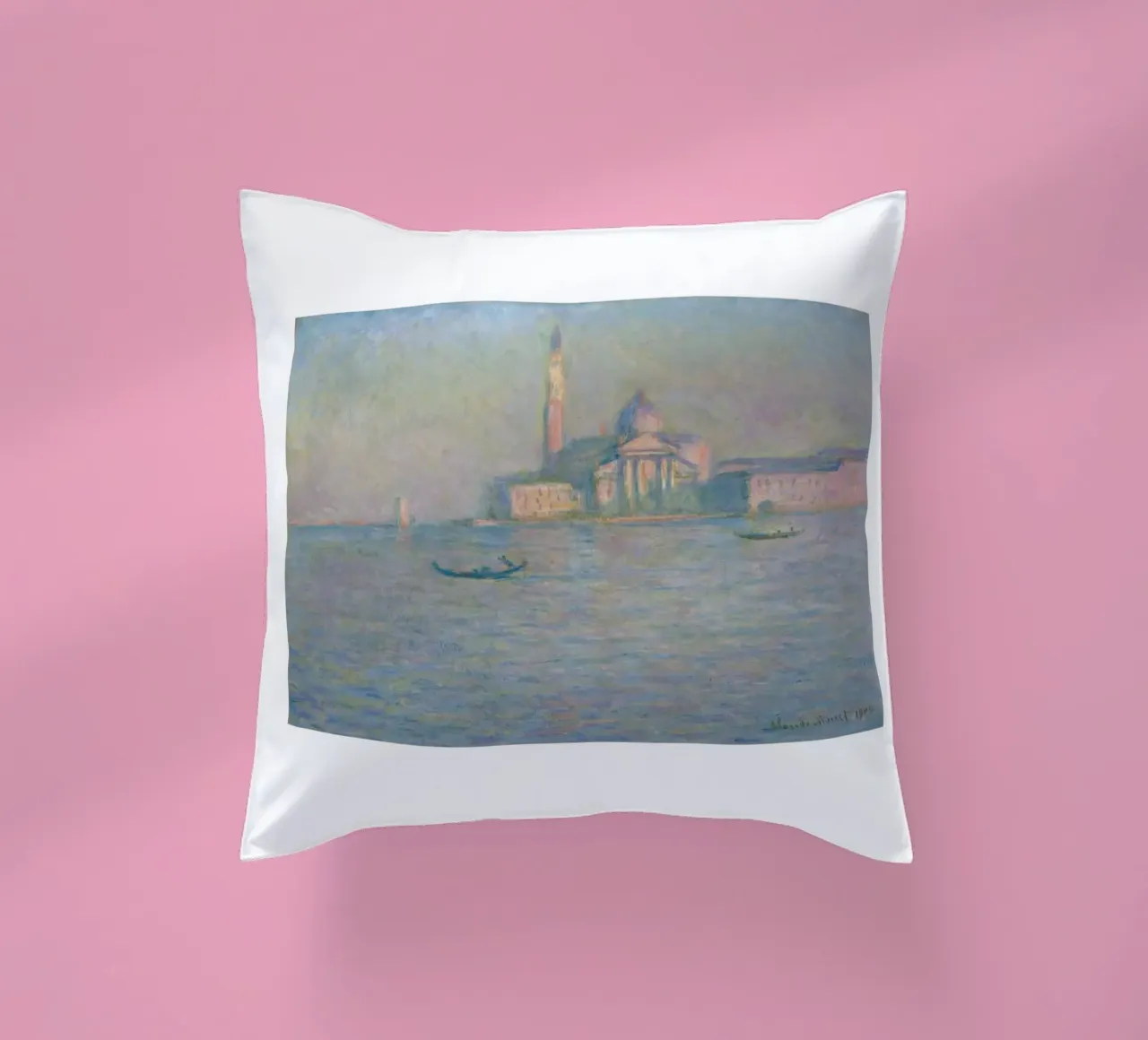 Monet's San Giorgio Maggiore, Venice, 1908 - Impressionist C cuscino da homdeco