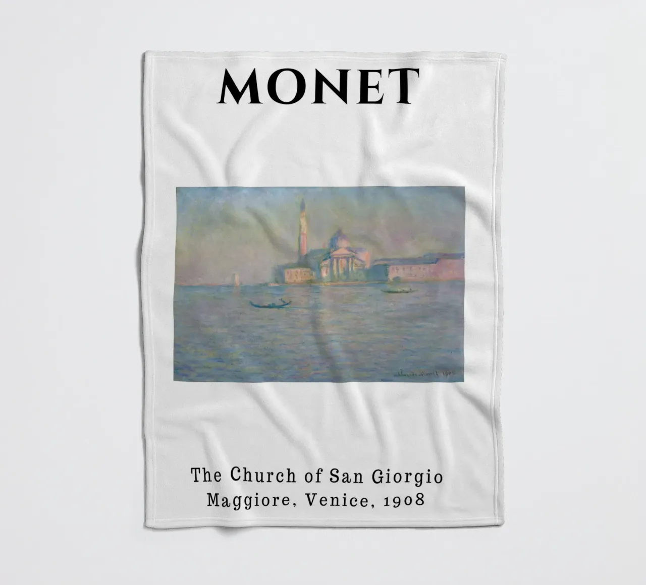 Monet's San Giorgio Maggiore, Venice, 1908 - Impressionist C coperta in pile da homdeco
